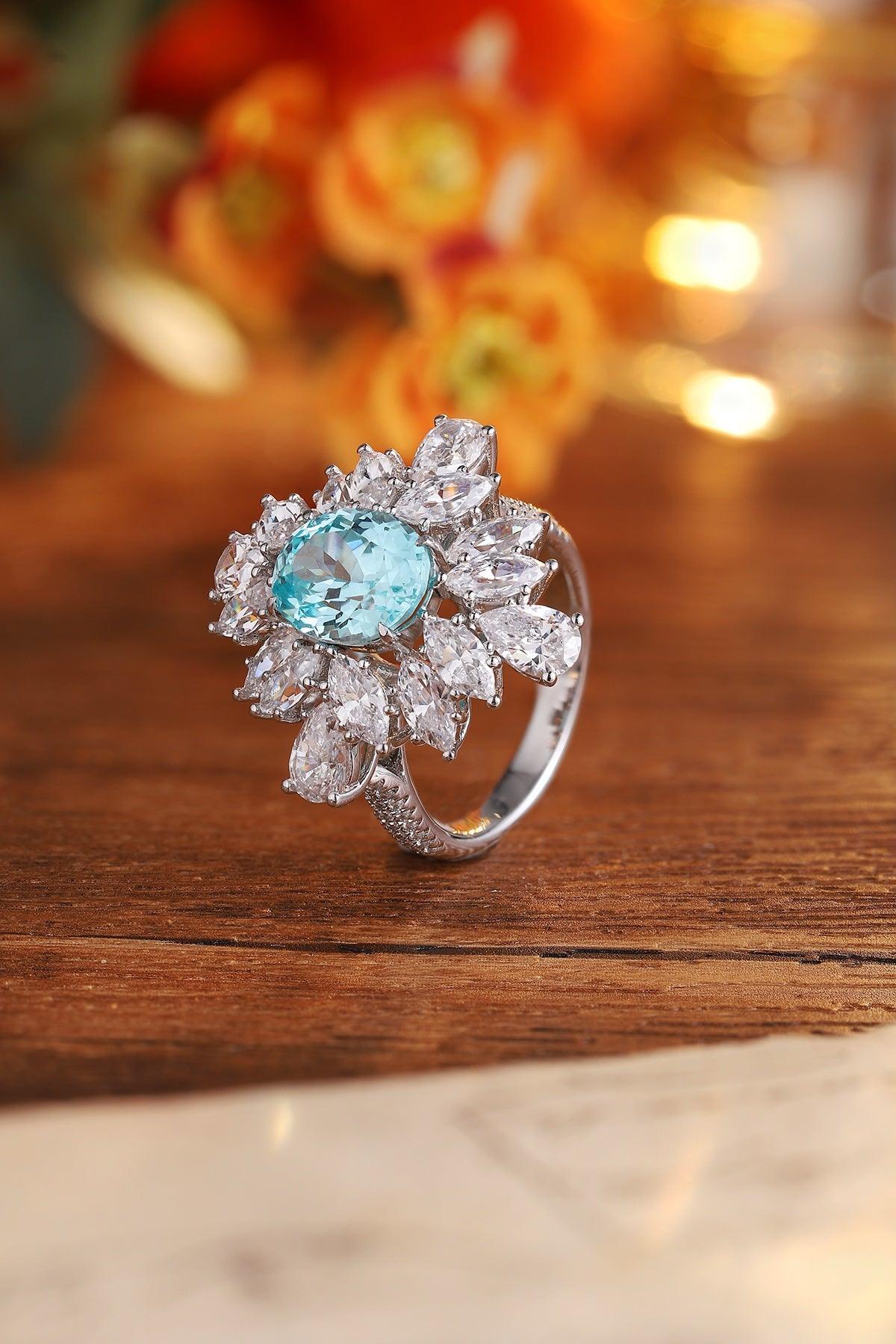 S925 Silver Cultured Paraiba Ring W - JR1262Y