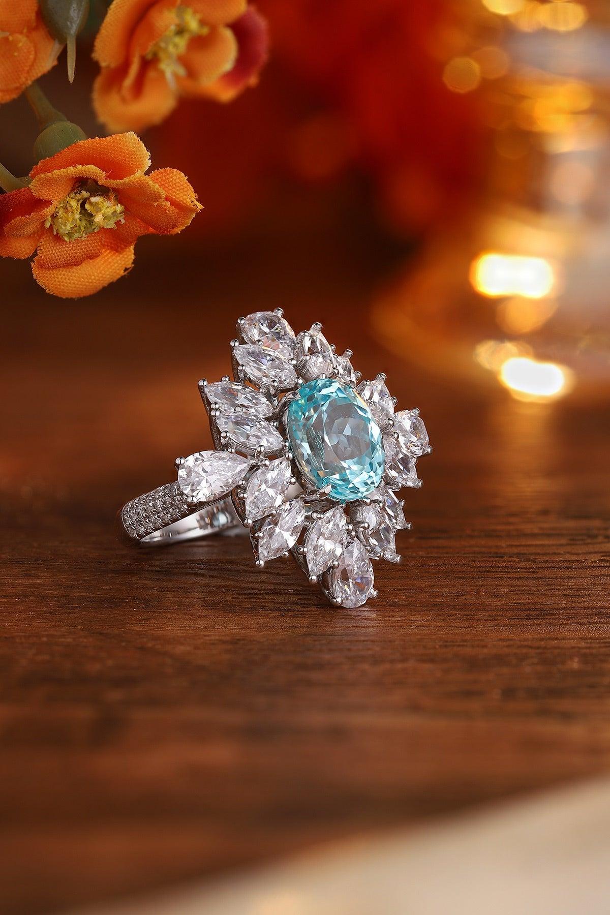 S925 Silver Cultured Paraiba Ring W - JR1262Y