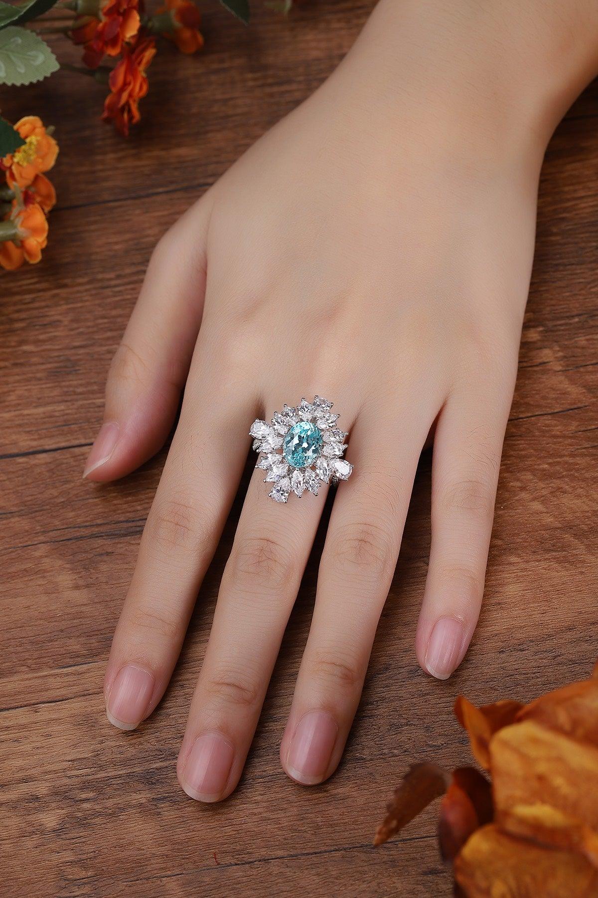 S925 Silver Cultured Paraiba Ring W - JR1262Y