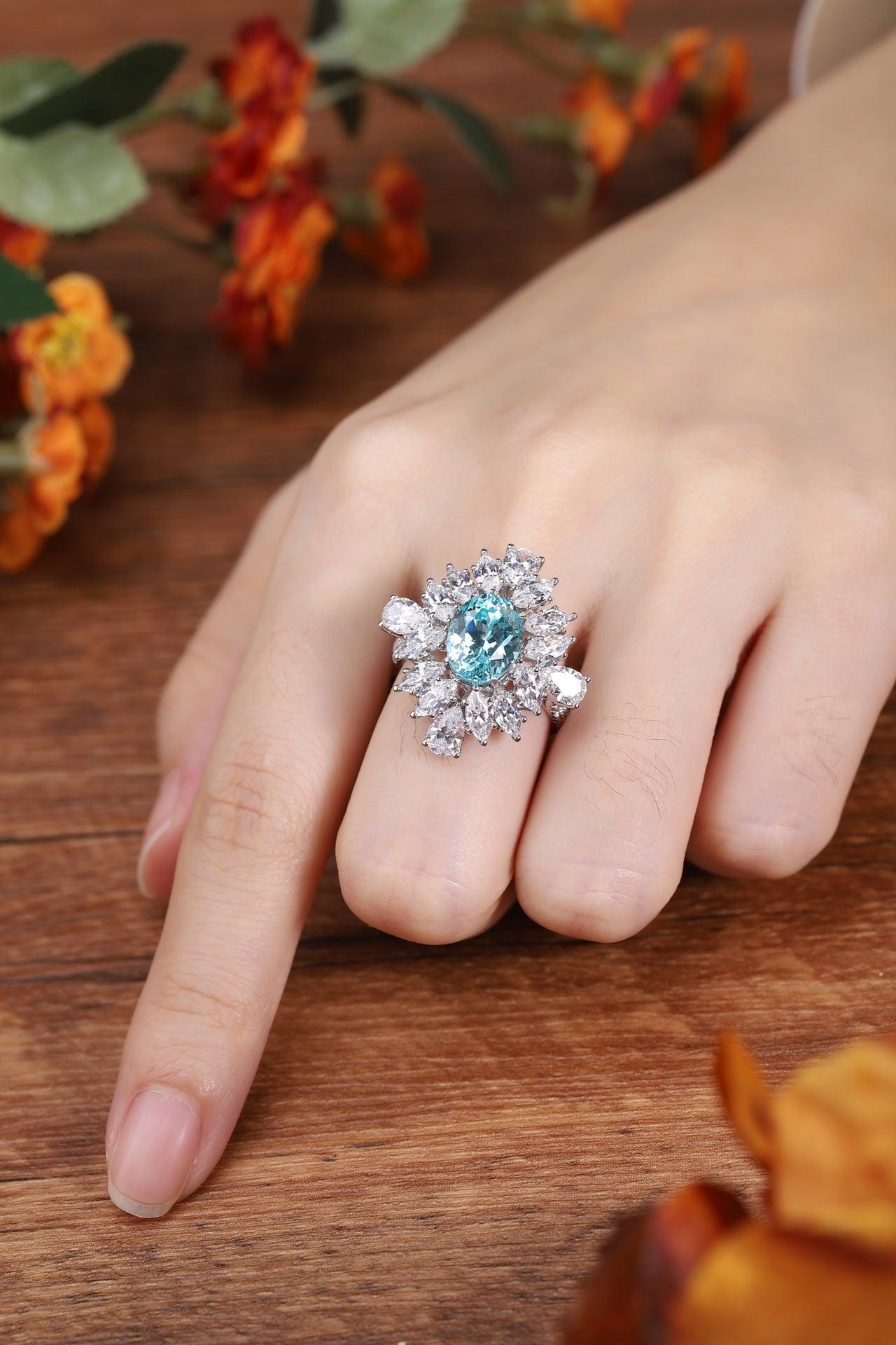 S925 Silver Cultured Paraiba Ring W - JR1262Y