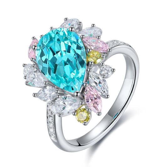 S925 Silver Cultured Paraiba Ring A - JR454Y