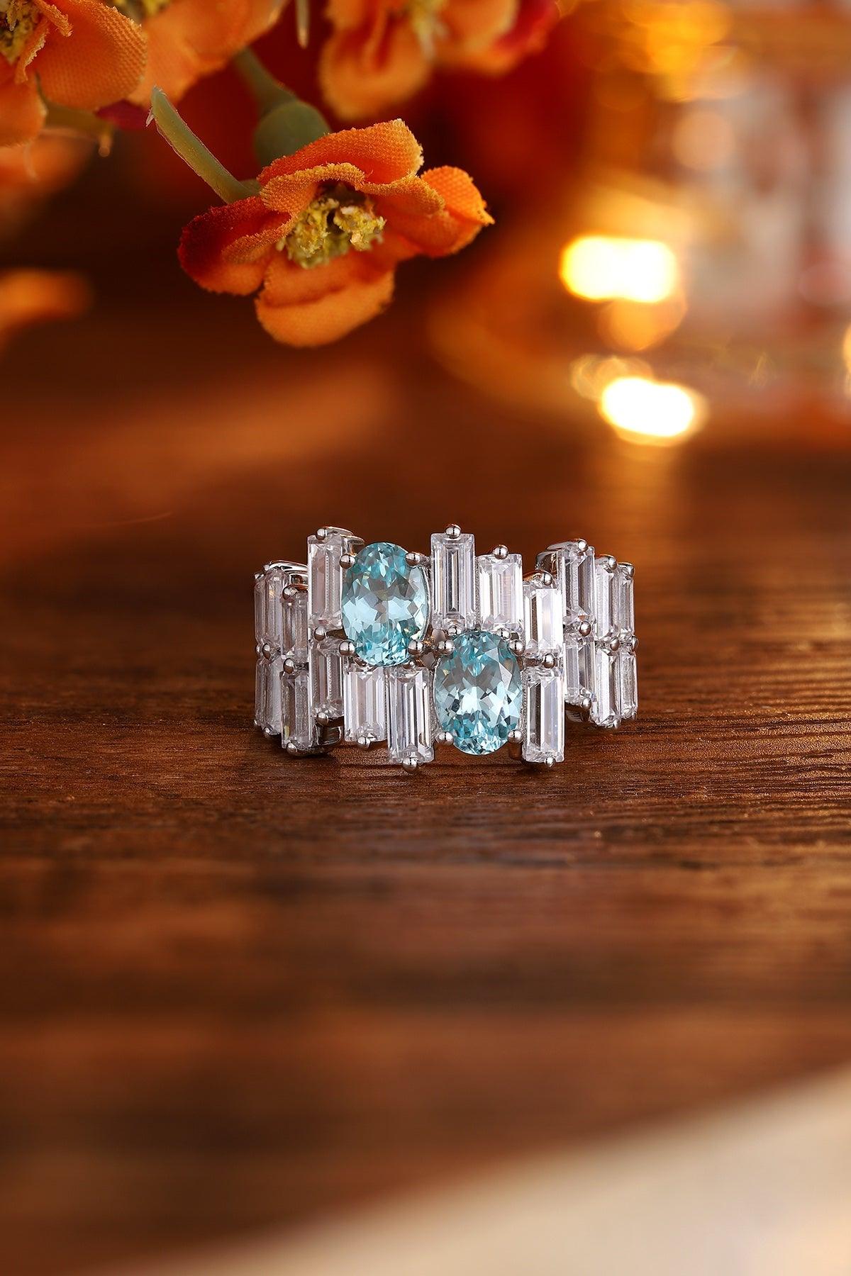 S925 Silver Cultured Paraiba Ring A - JR453Y