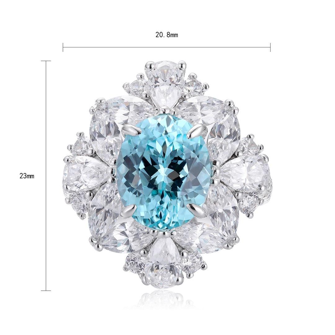 Sterling Silver Lab-Grown Paraiba Ring W – JR147Y