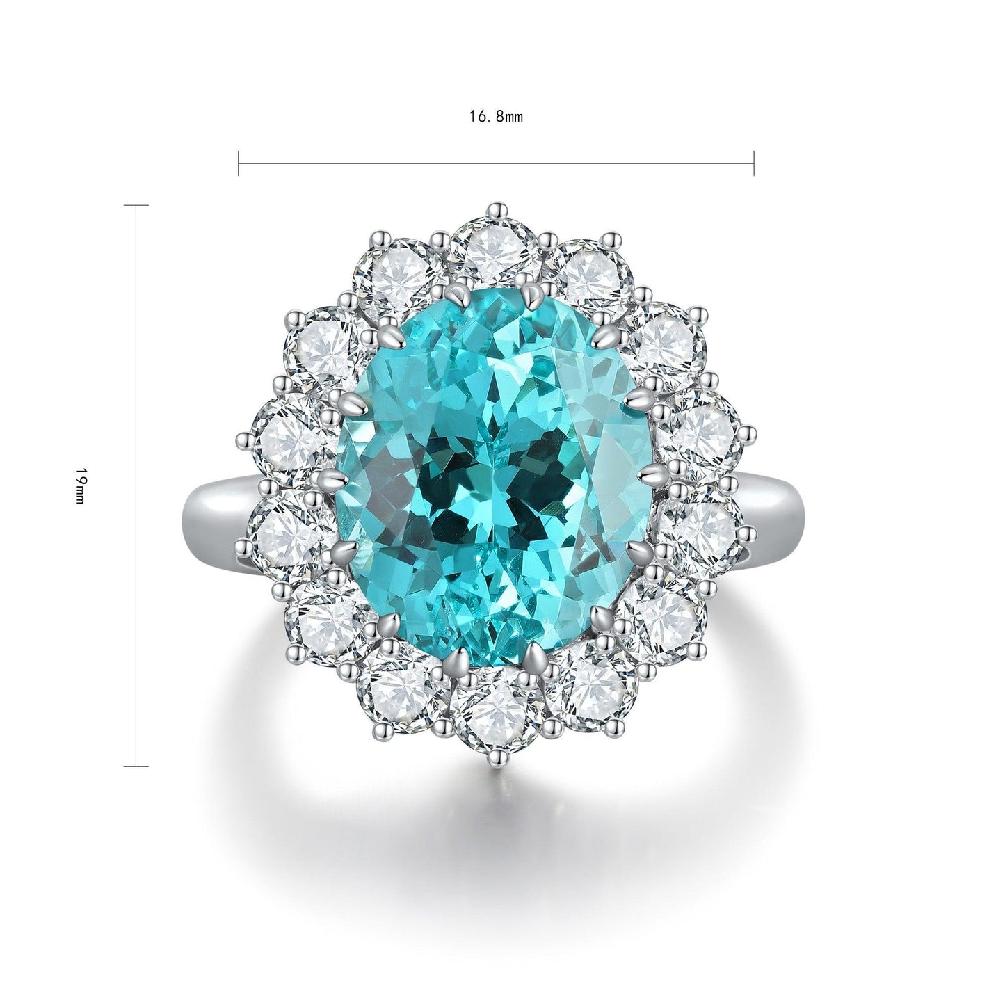 Sterling Silver Lab-Grown Paraiba Ring W – JR1272Y