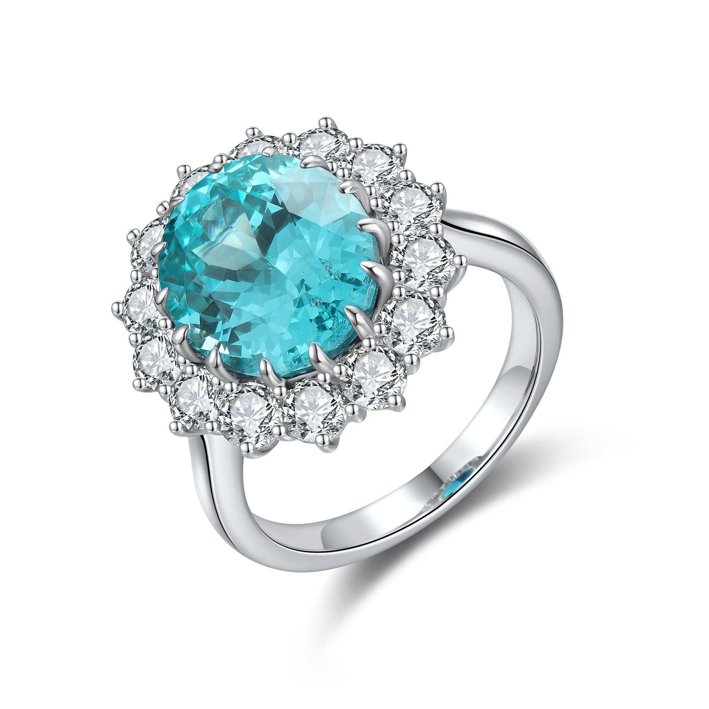 Sterling Silver Lab-Grown Paraiba Ring W – JR1272Y