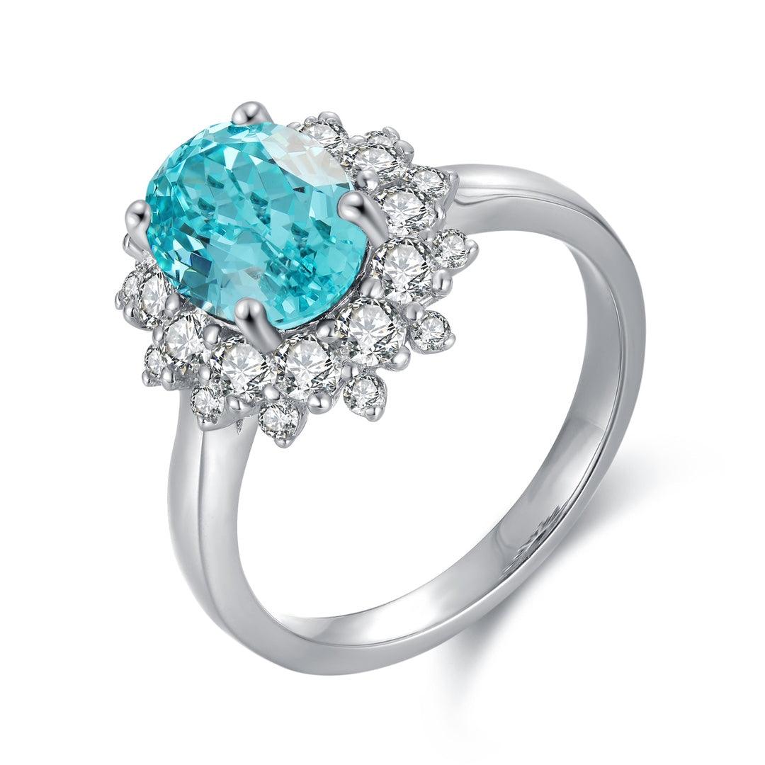 Sterling Silver Lab-Grown Paraiba Ring A – JR268Y
