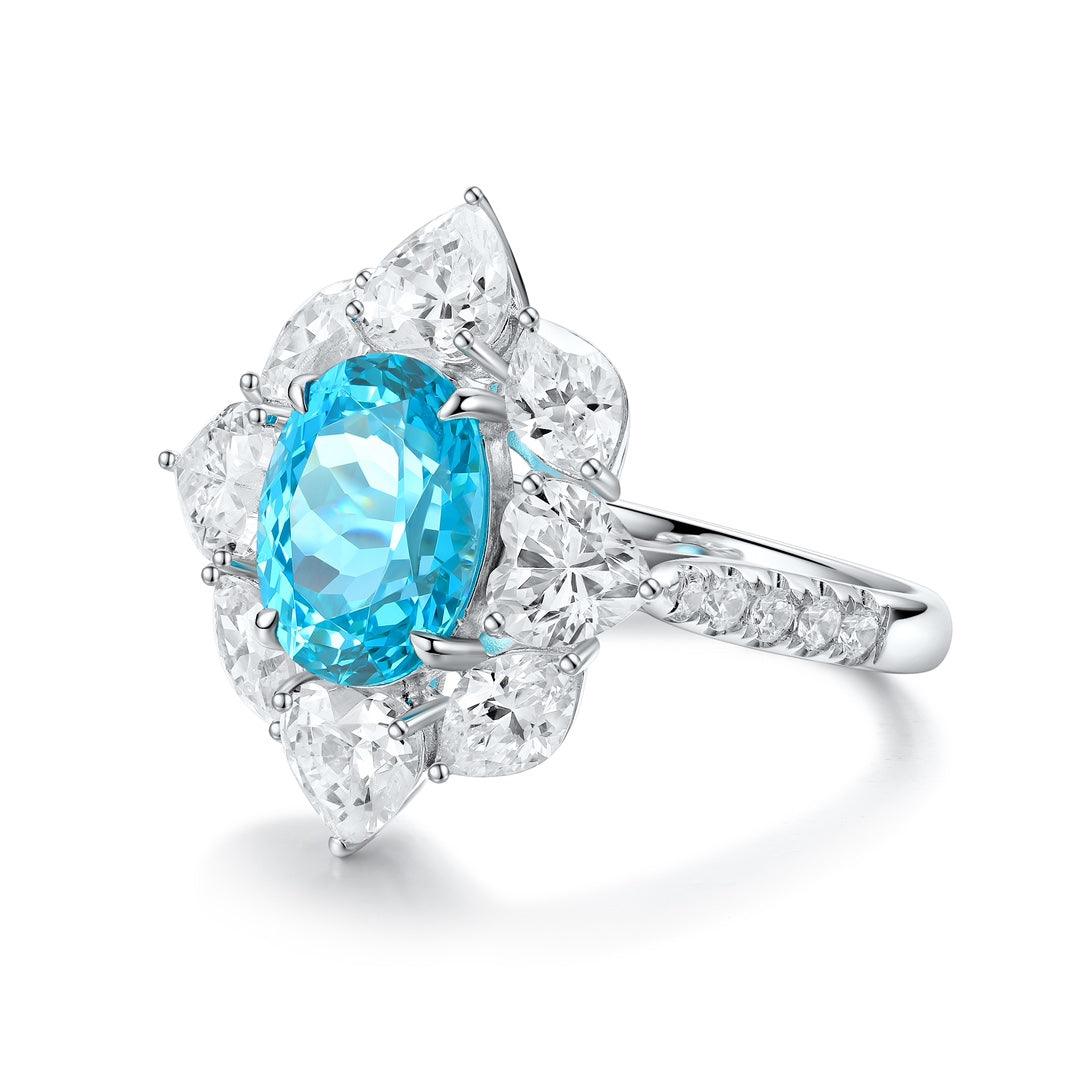 Sterling Silver Lab-Grown Paraiba Ring W – JR185Y