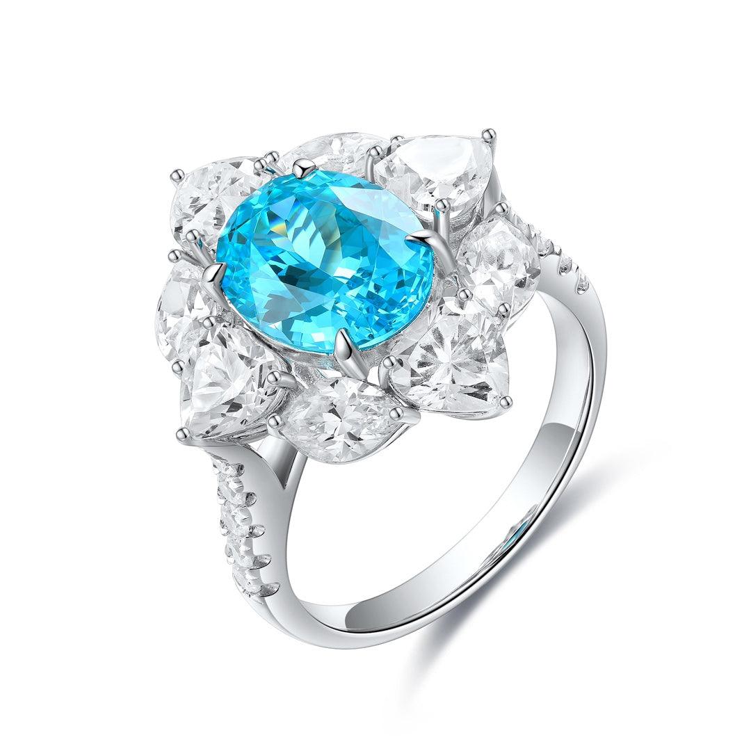 Sterling Silver Lab-Grown Paraiba Ring W – JR185Y