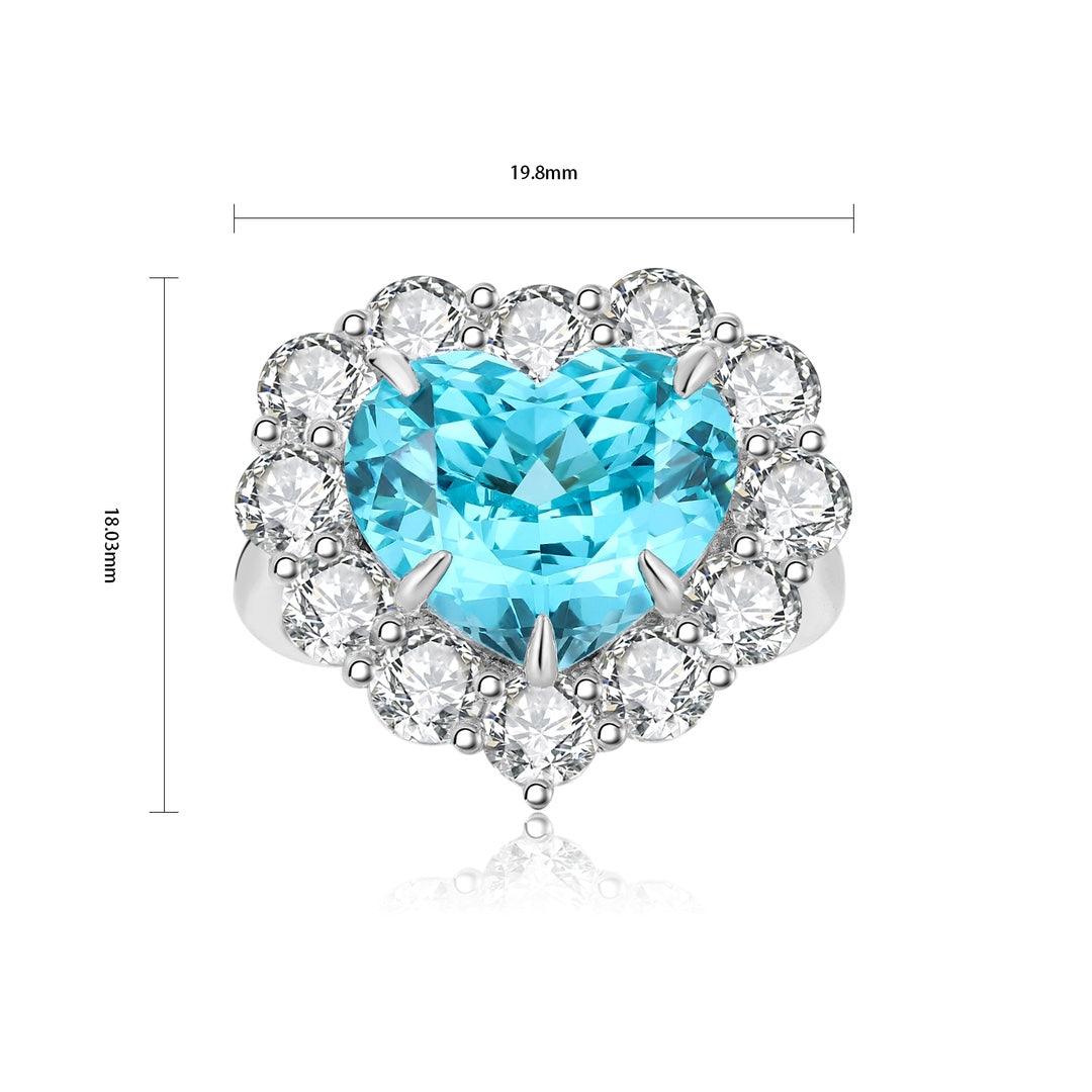 Sterling Silver Lab-Grown Paraiba Ring A – JR141Y