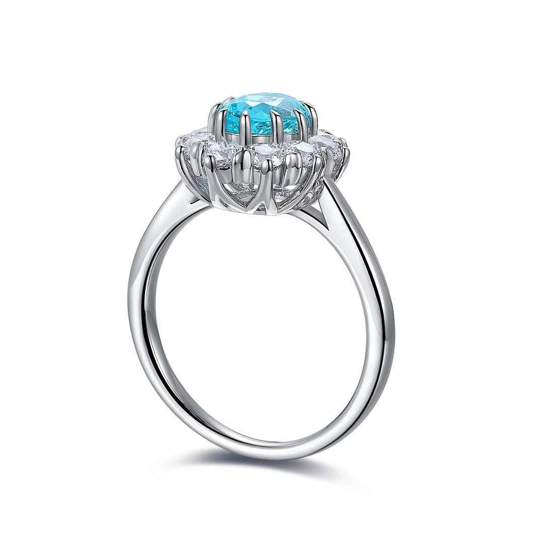 Sterling Silver Lab-Grown Paraiba Ring W – JR119Y
