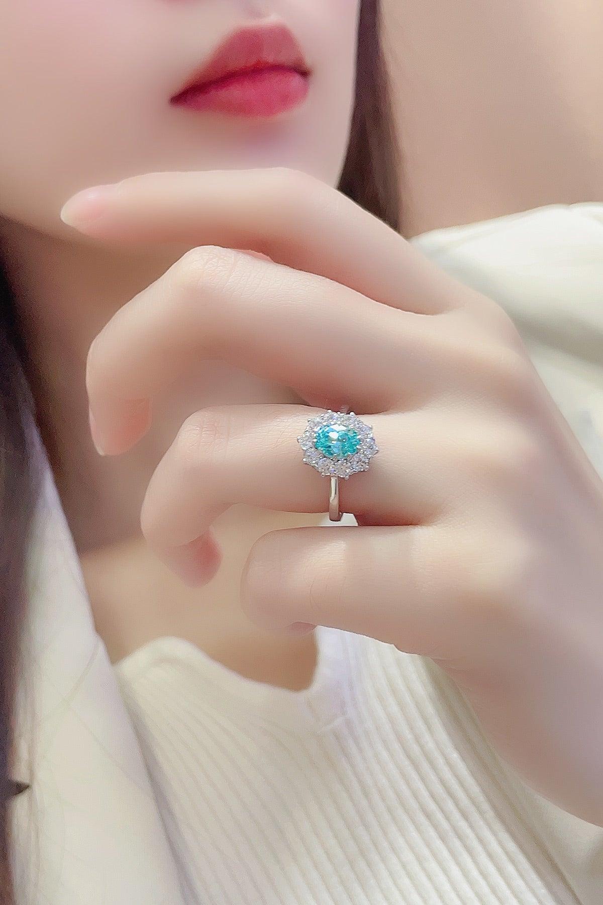 Sterling Silver Lab-Grown Paraiba Ring W – JR119Y