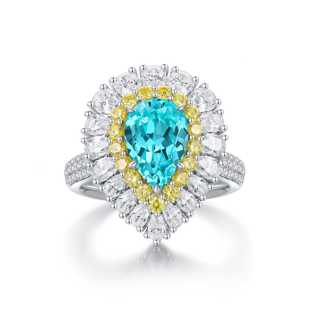 Sterling Silver Lab-Grown Paraiba Ring W – JR1277Y