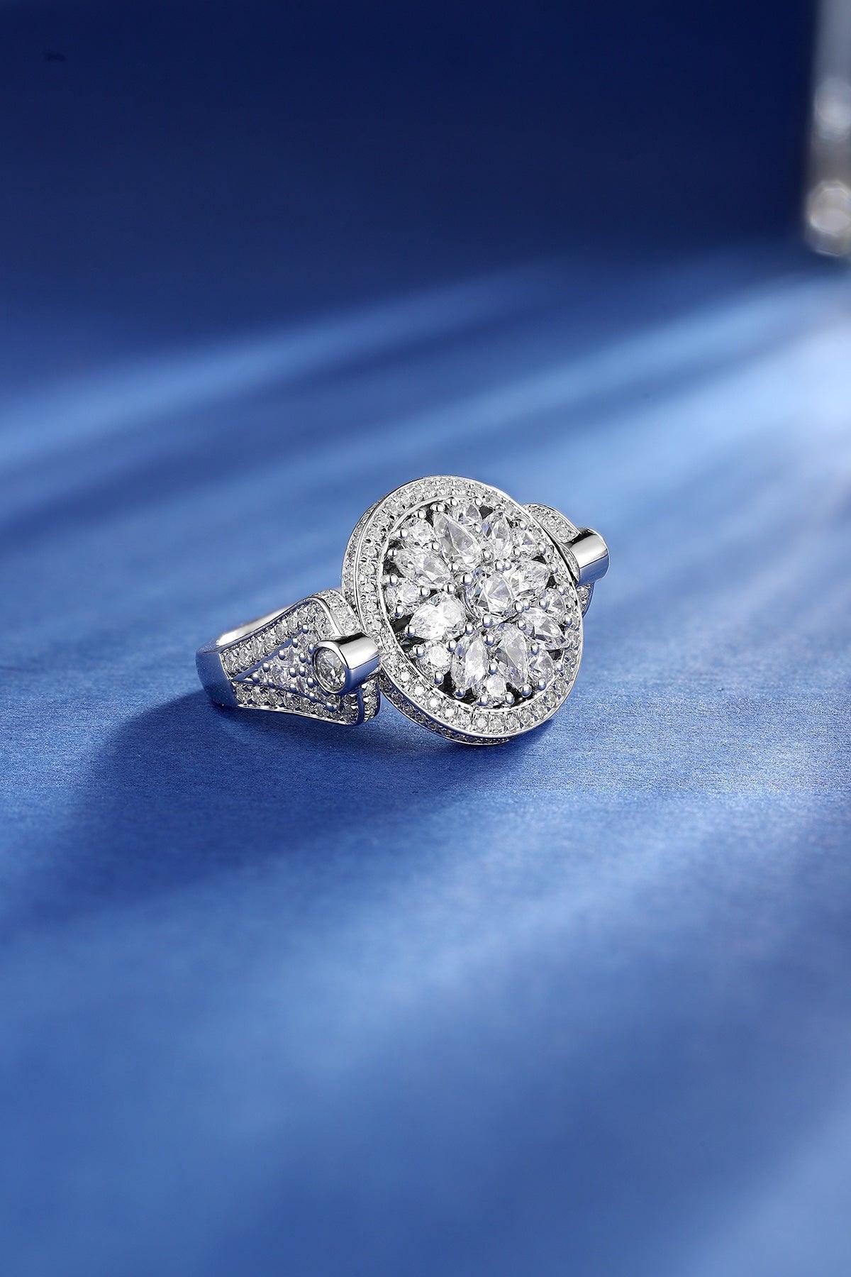 Sterling Silver Lab-Grown Paraiba Sapphire Ring A – JSABR1488Y