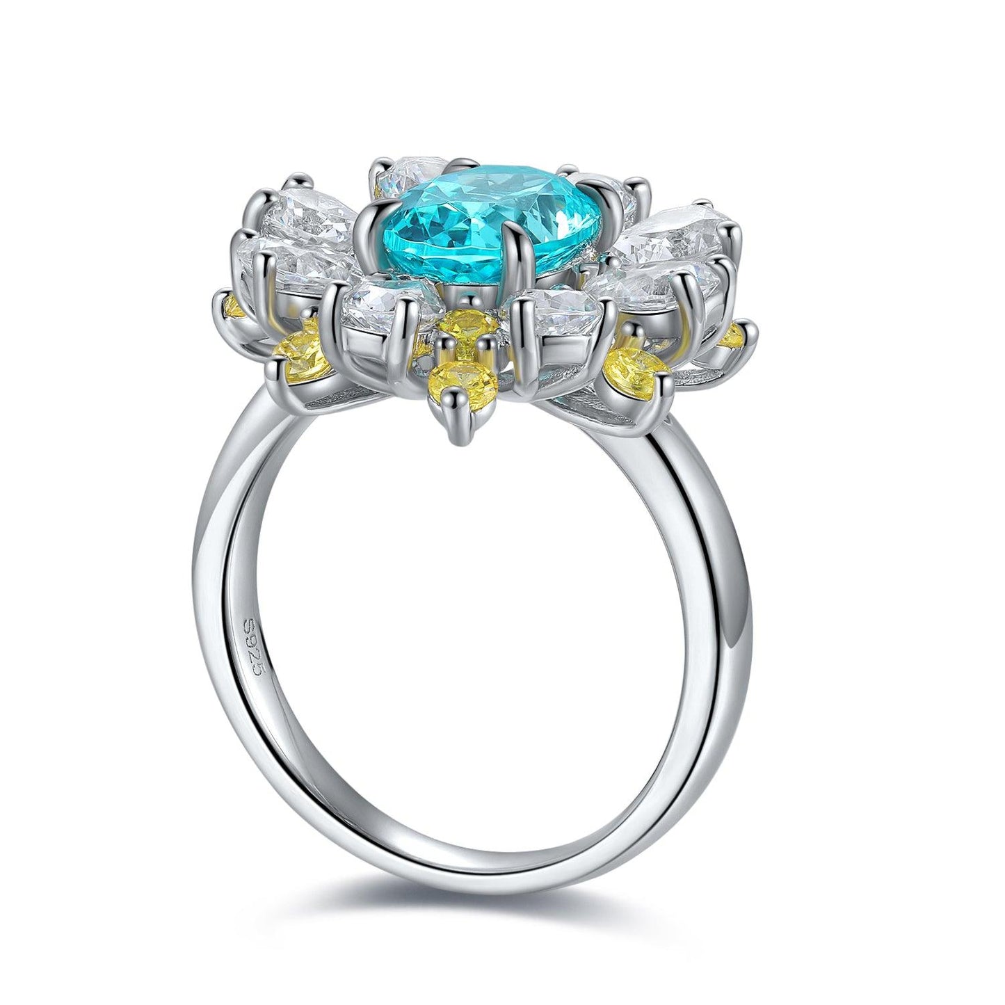 Sterling Silver Lab-Grown Paraiba Ring W – JR253Y-A