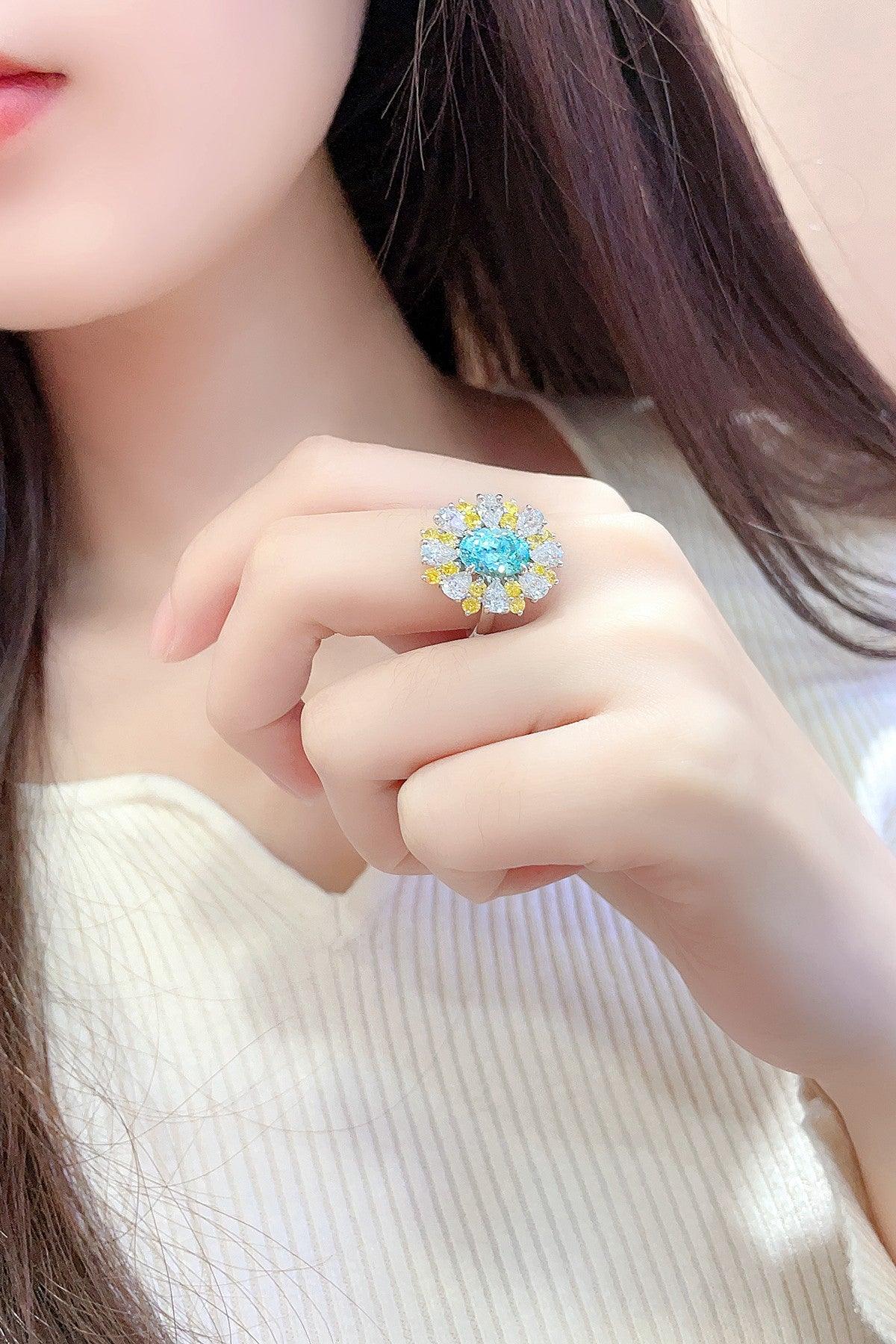 Sterling Silver Lab-Grown Paraiba Ring W – JR253Y-A