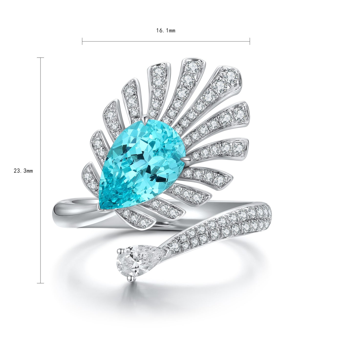 Sterling Silver Lab-Grown Paraiba Ring A – JR1237Y