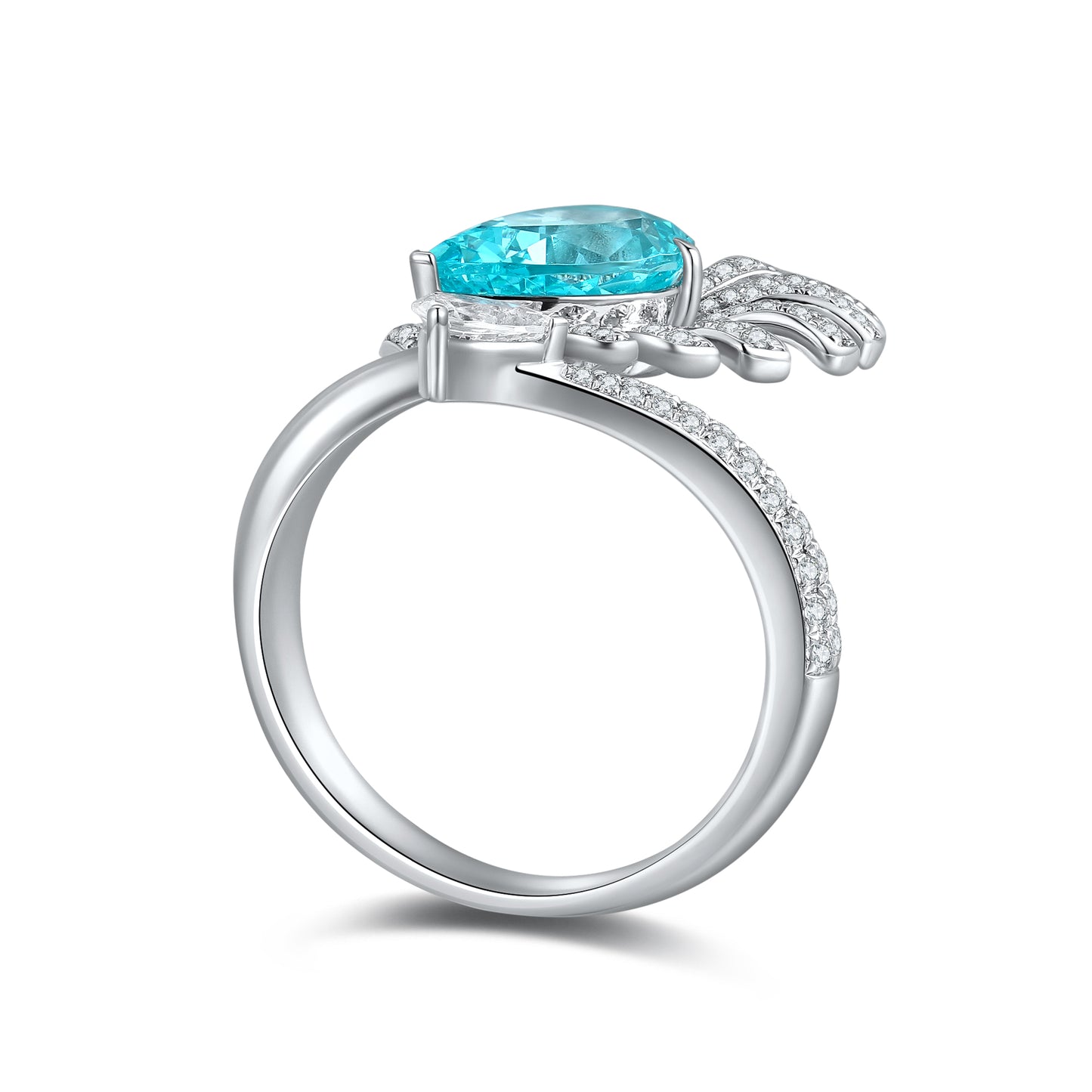 Sterling Silver Lab-Grown Paraiba Ring A – JR1237Y