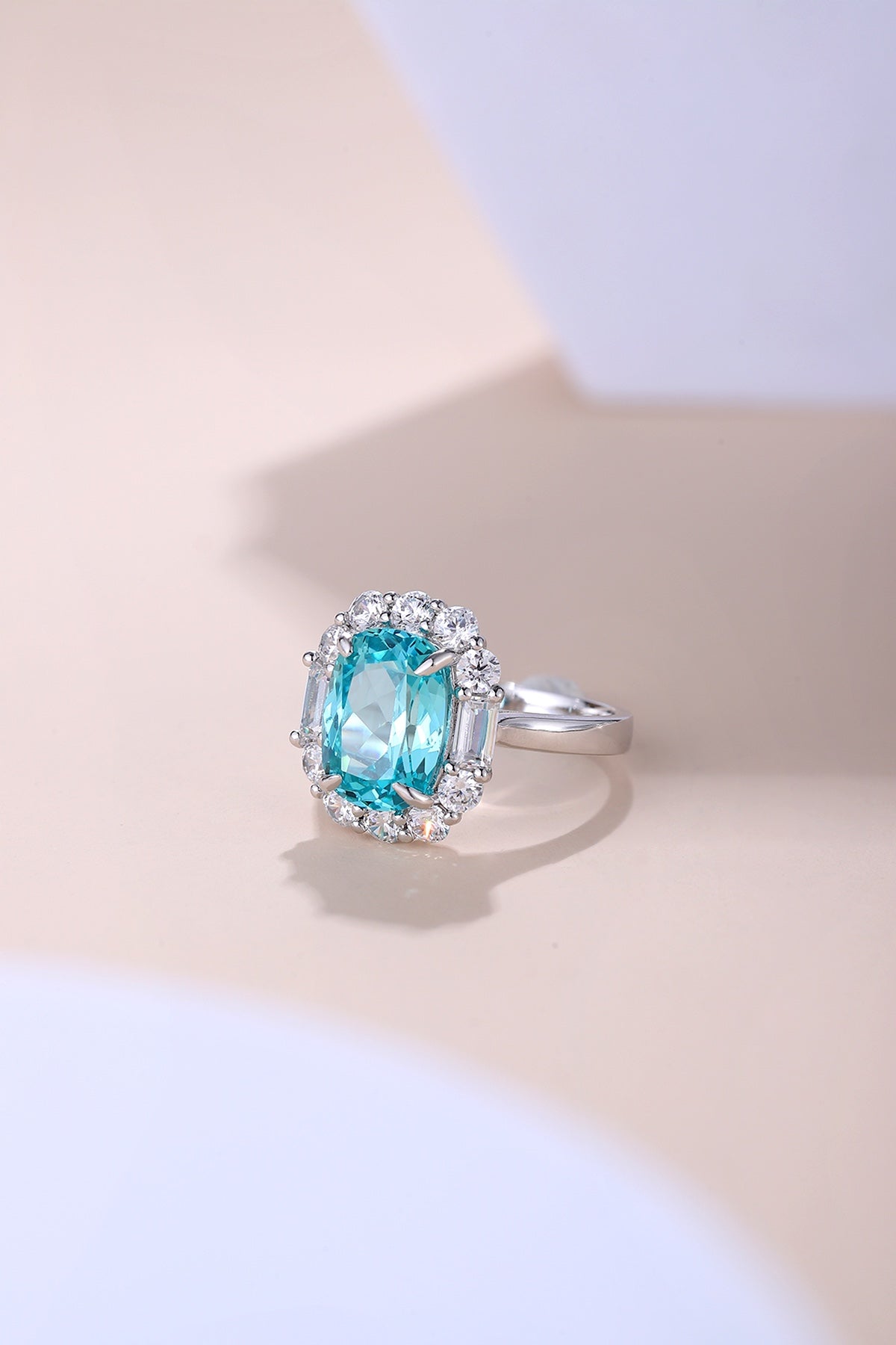 Sterling Silver Lab-Grown Paraiba Ring A – JR219Y