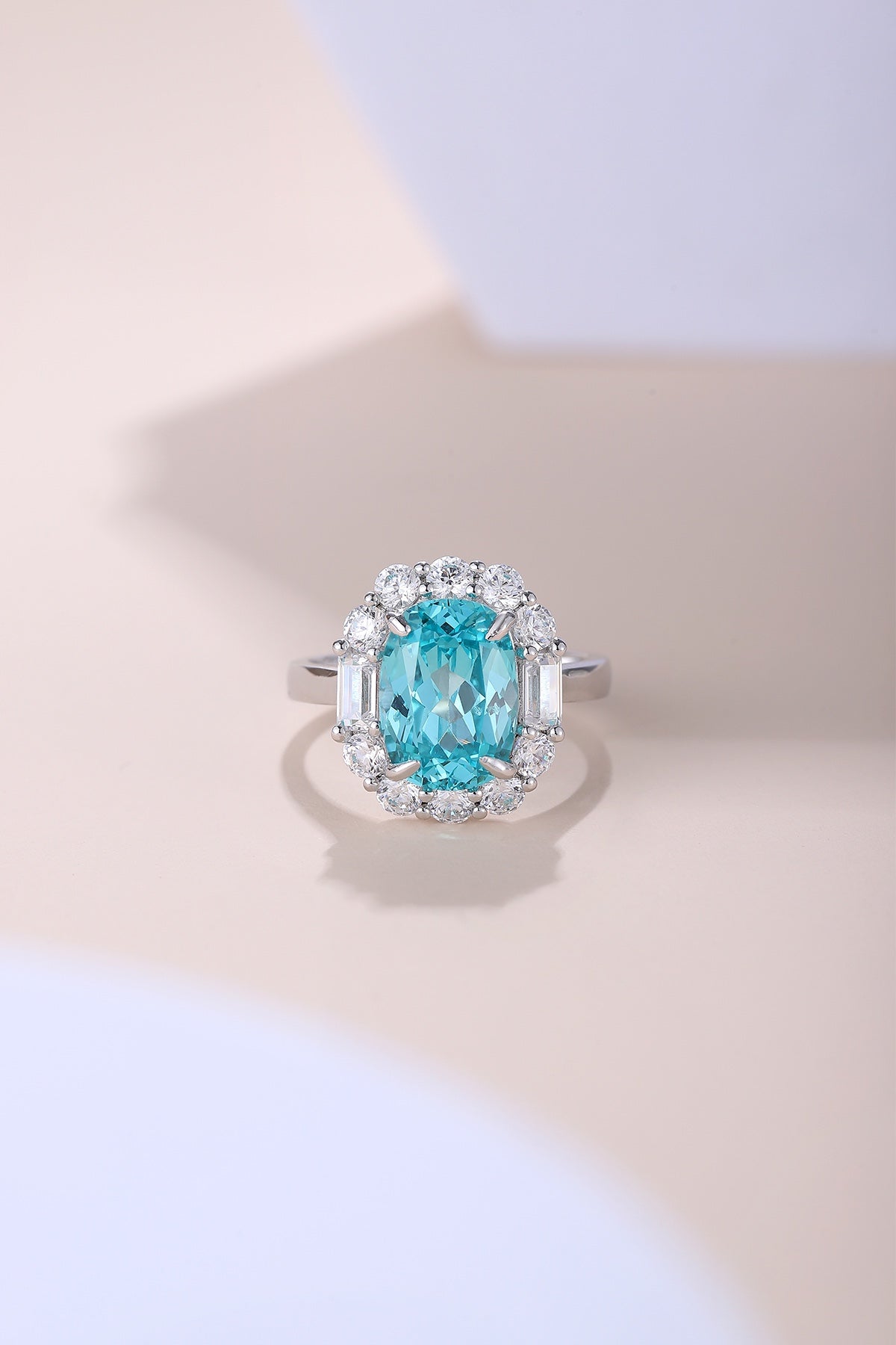 Sterling Silver Lab-Grown Paraiba Ring A – JR219Y