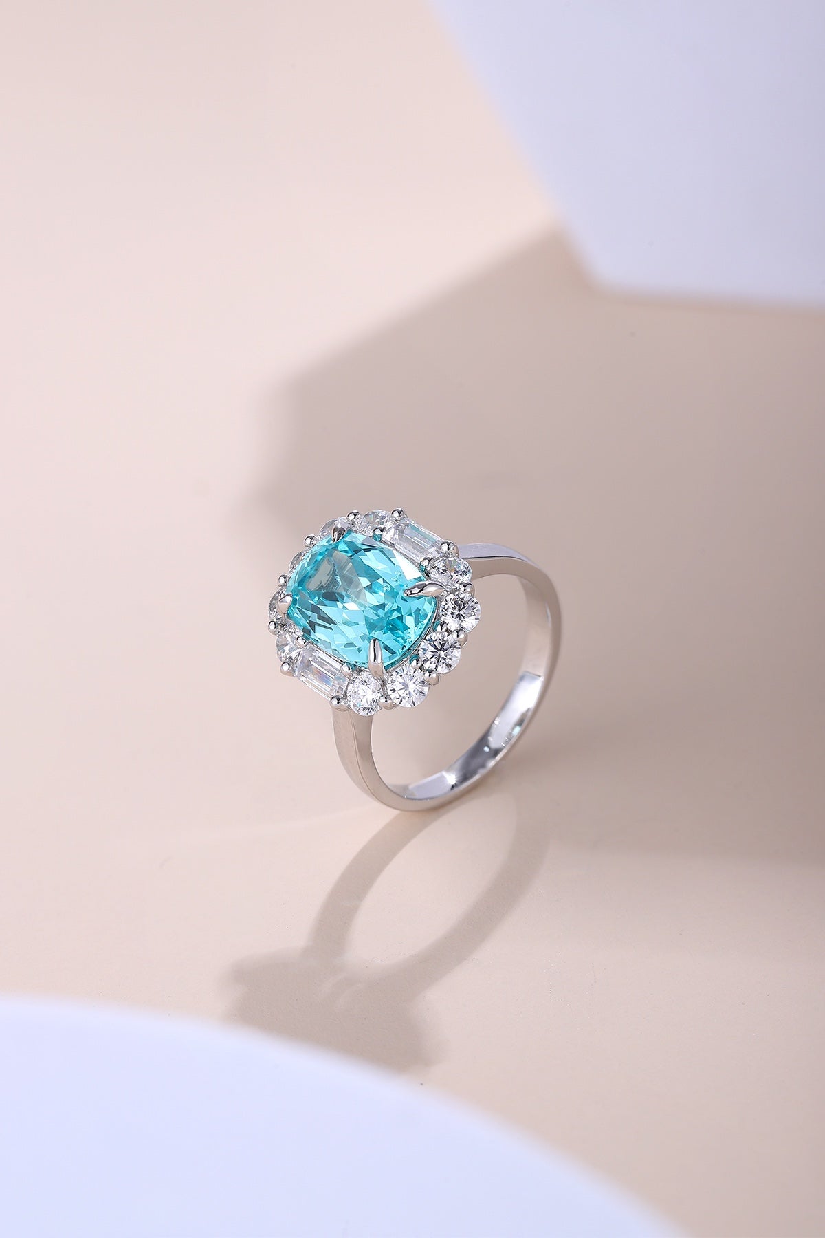 Sterling Silver Lab-Grown Paraiba Ring A – JR219Y