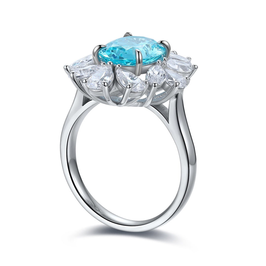 Sterling Silver Lab-Grown Paraiba Ring A – JR672Y