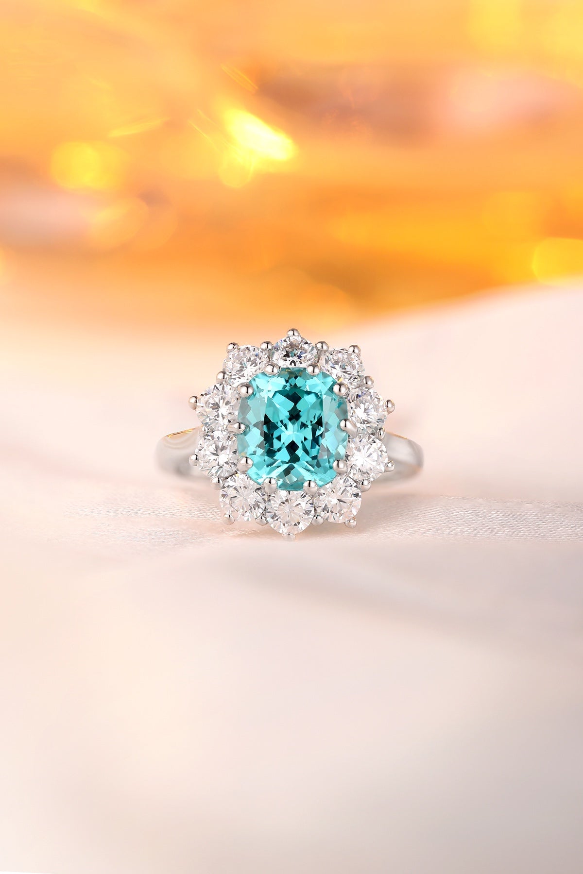 Sterling Silver Lab-Grown Paraiba Ring A – JR212Y