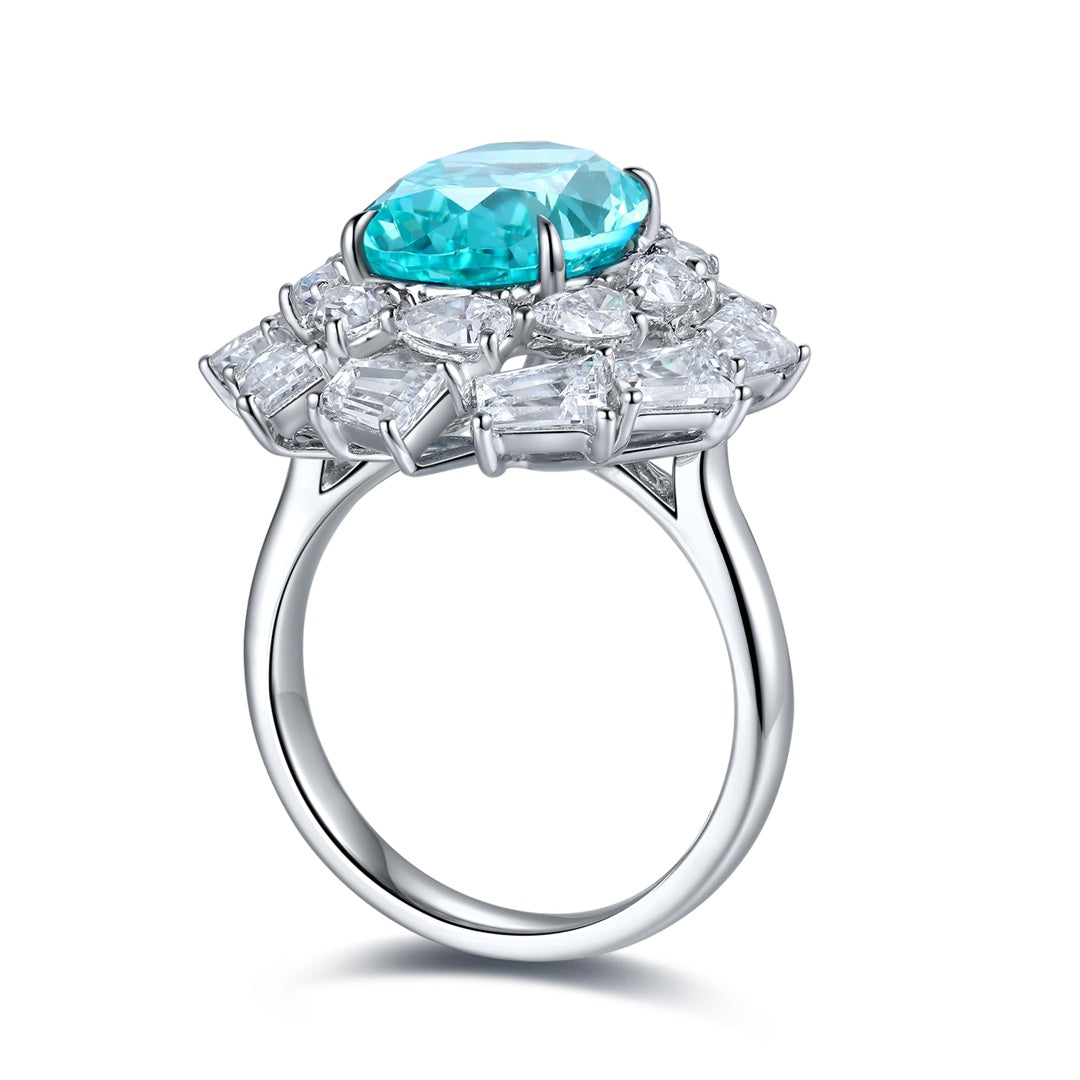 Sterling Silver Lab-Grown Paraiba Ring A – JR150Y