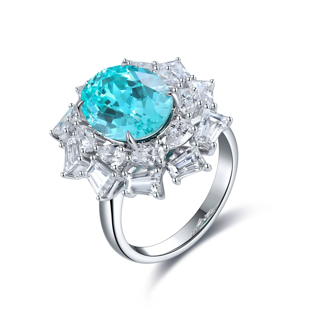 Sterling Silver Lab-Grown Paraiba Ring A – JR150Y
