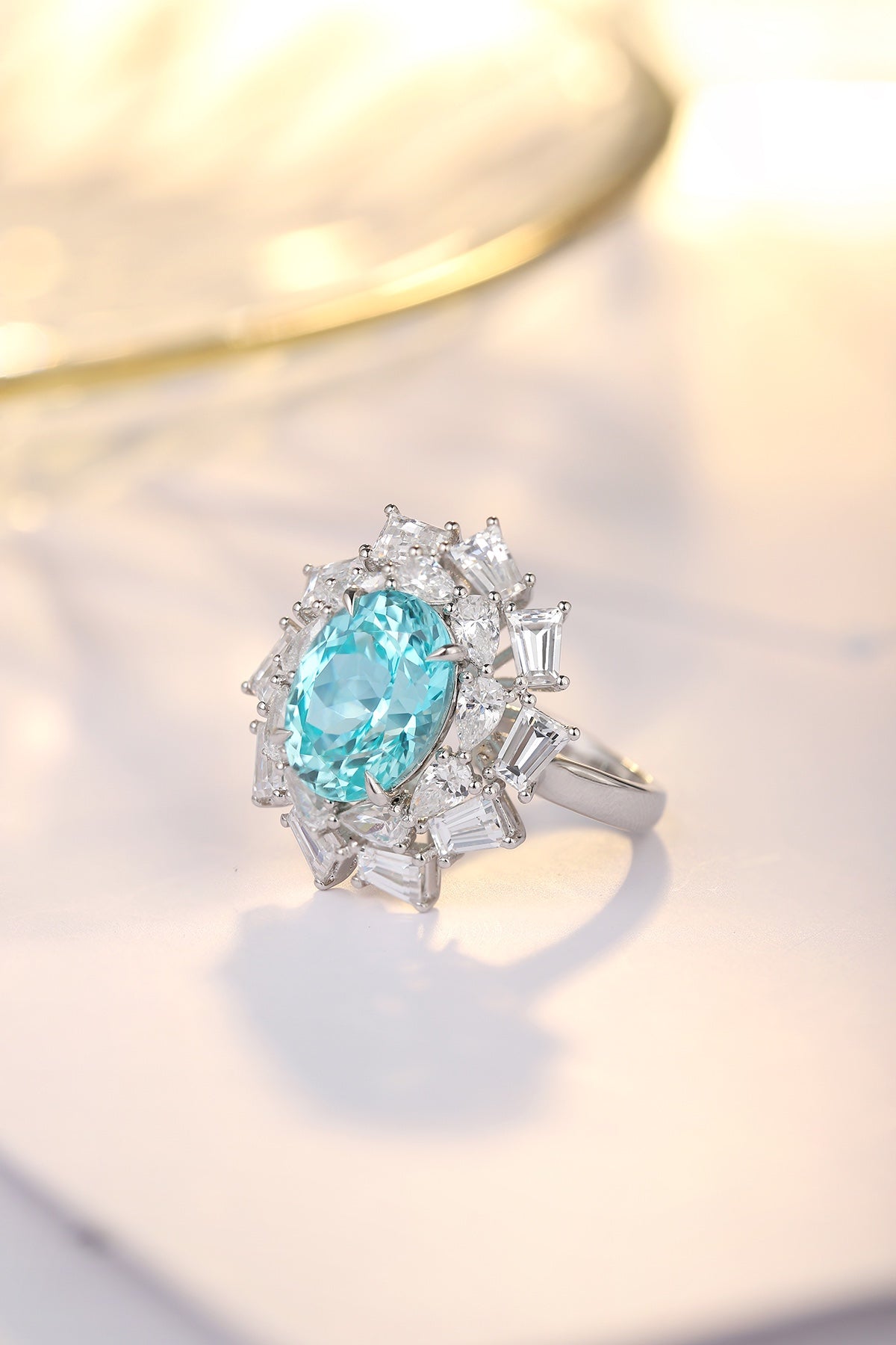 Sterling Silver Lab-Grown Paraiba Ring A – JR150Y