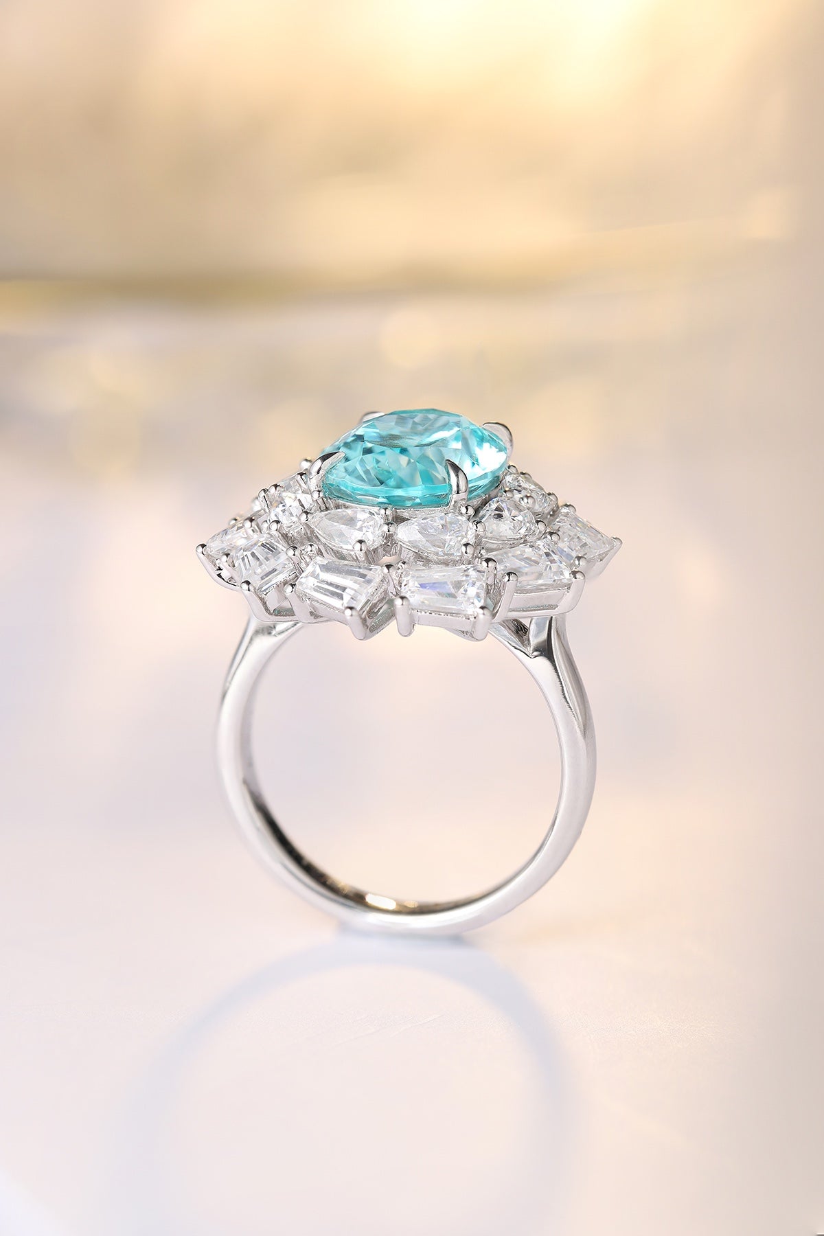 Sterling Silver Lab-Grown Paraiba Ring A – JR150Y