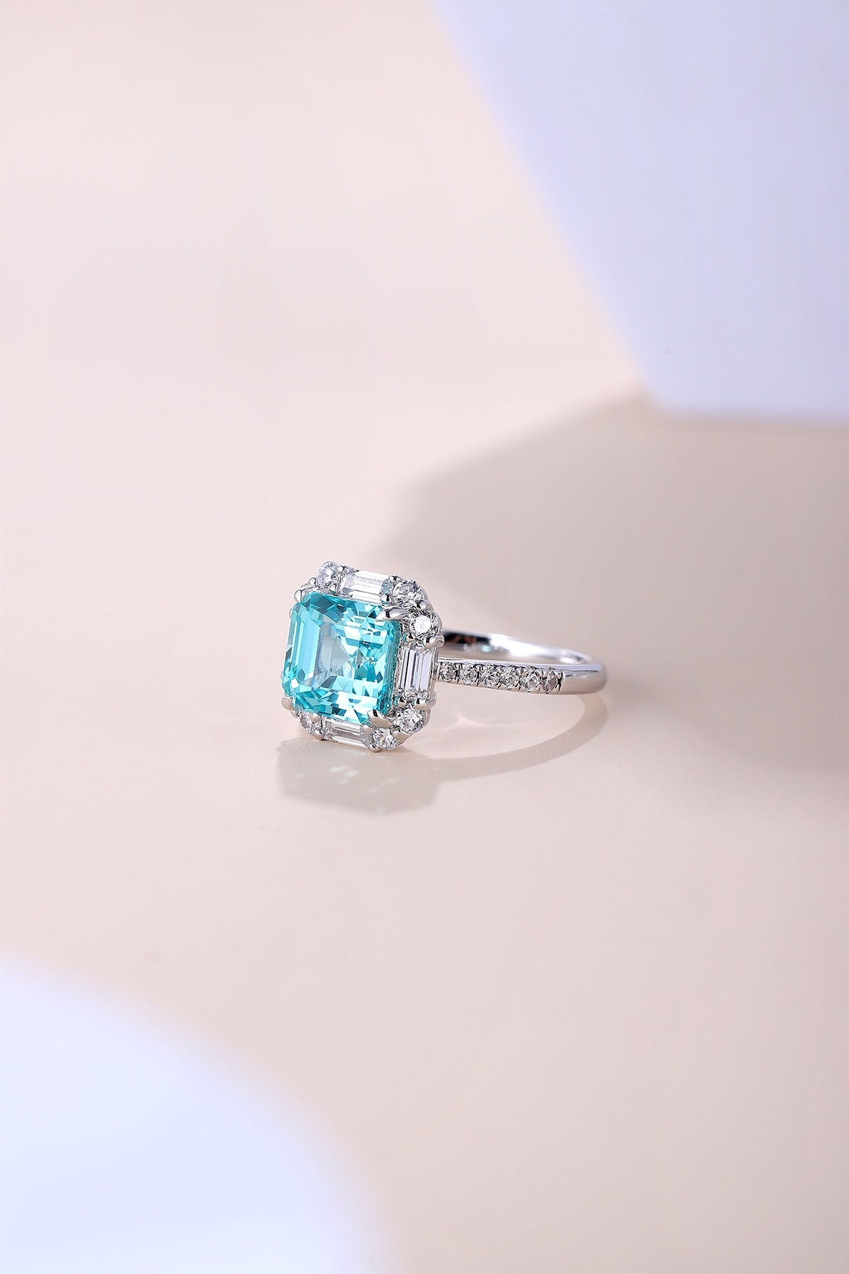 Sterling Silver Lab-Grown Paraiba Ring A – JR116Y
