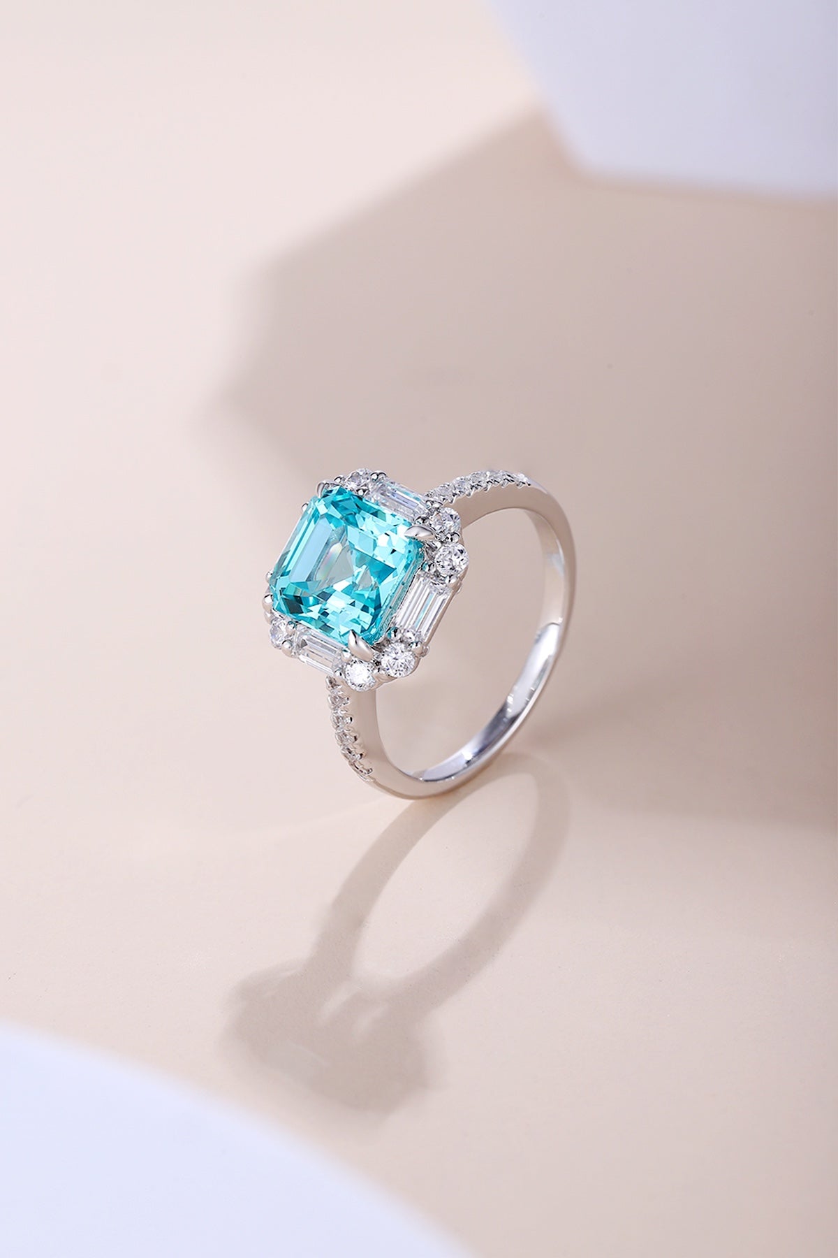 Sterling Silver Lab-Grown Paraiba Ring A – JR116Y