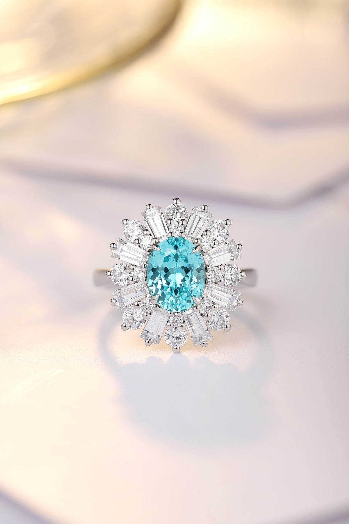 Sterling Silver Lab-Grown Paraiba Ring A – JR106Y