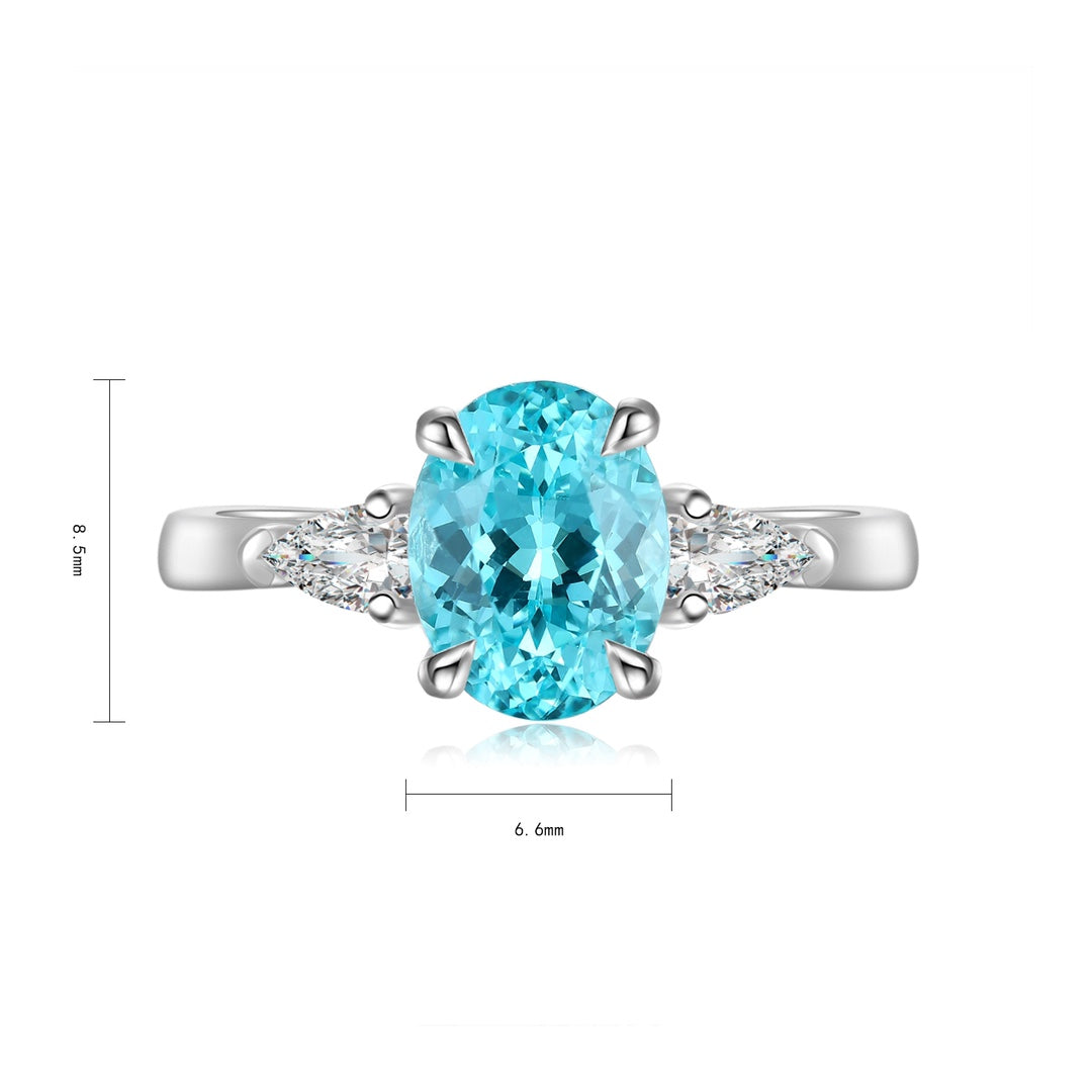 Sterling Silver Lab-Grown Paraiba Ring A – JR130Y