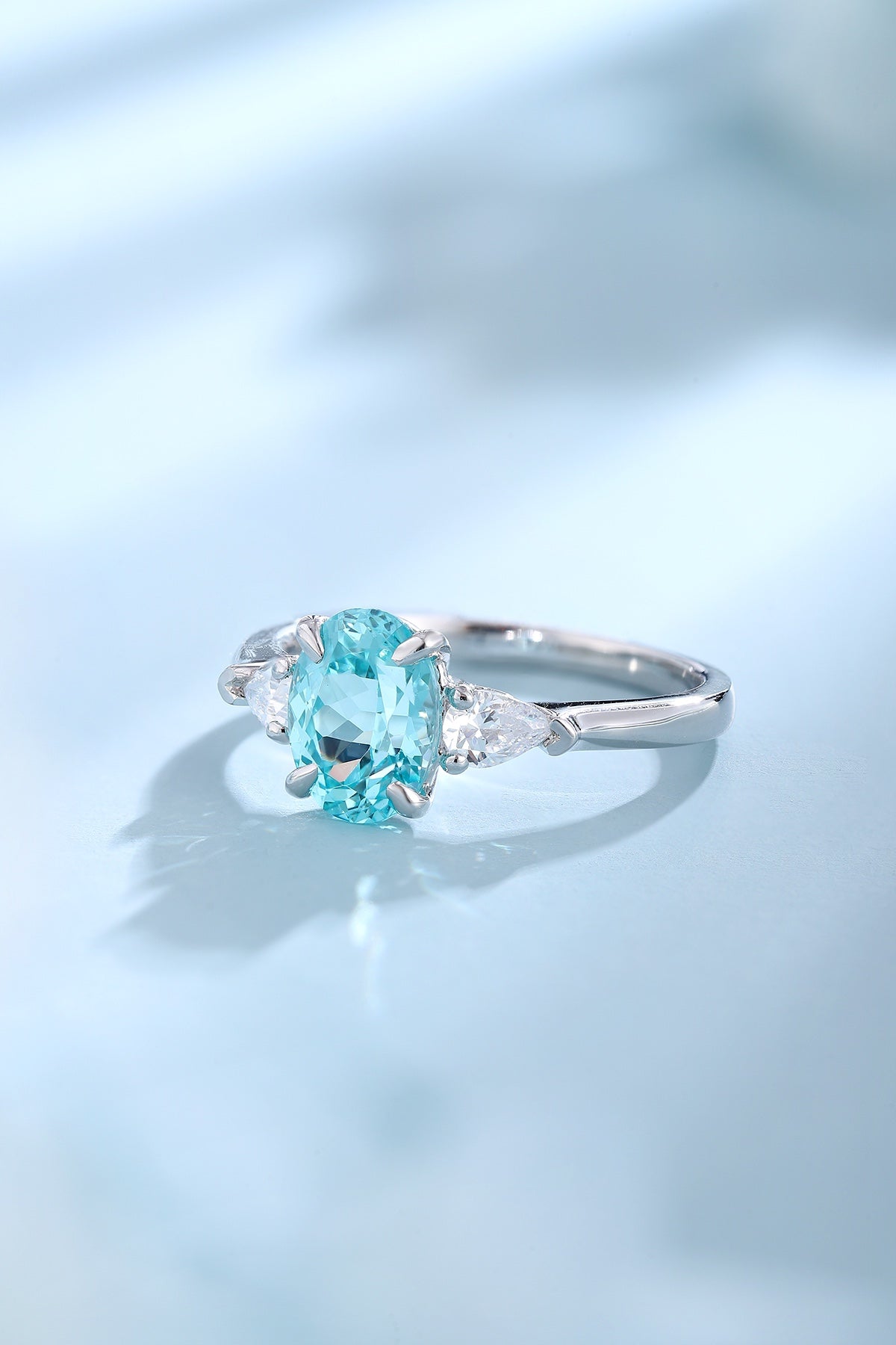 Sterling Silver Lab-Grown Paraiba Ring A – JR130Y