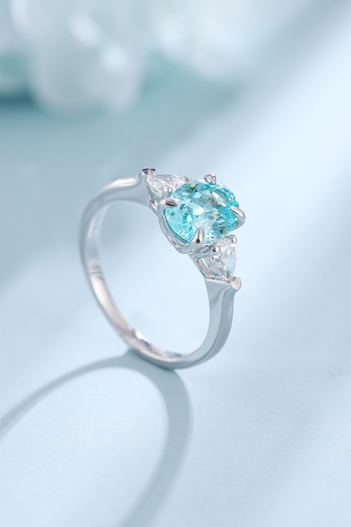Sterling Silver Lab-Grown Paraiba Ring A – JR130Y