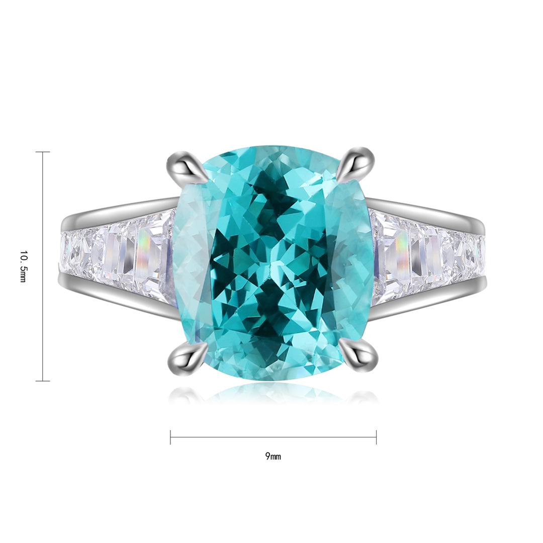 Sterling Silver Lab-Grown Paraiba Ring A – JR204Y