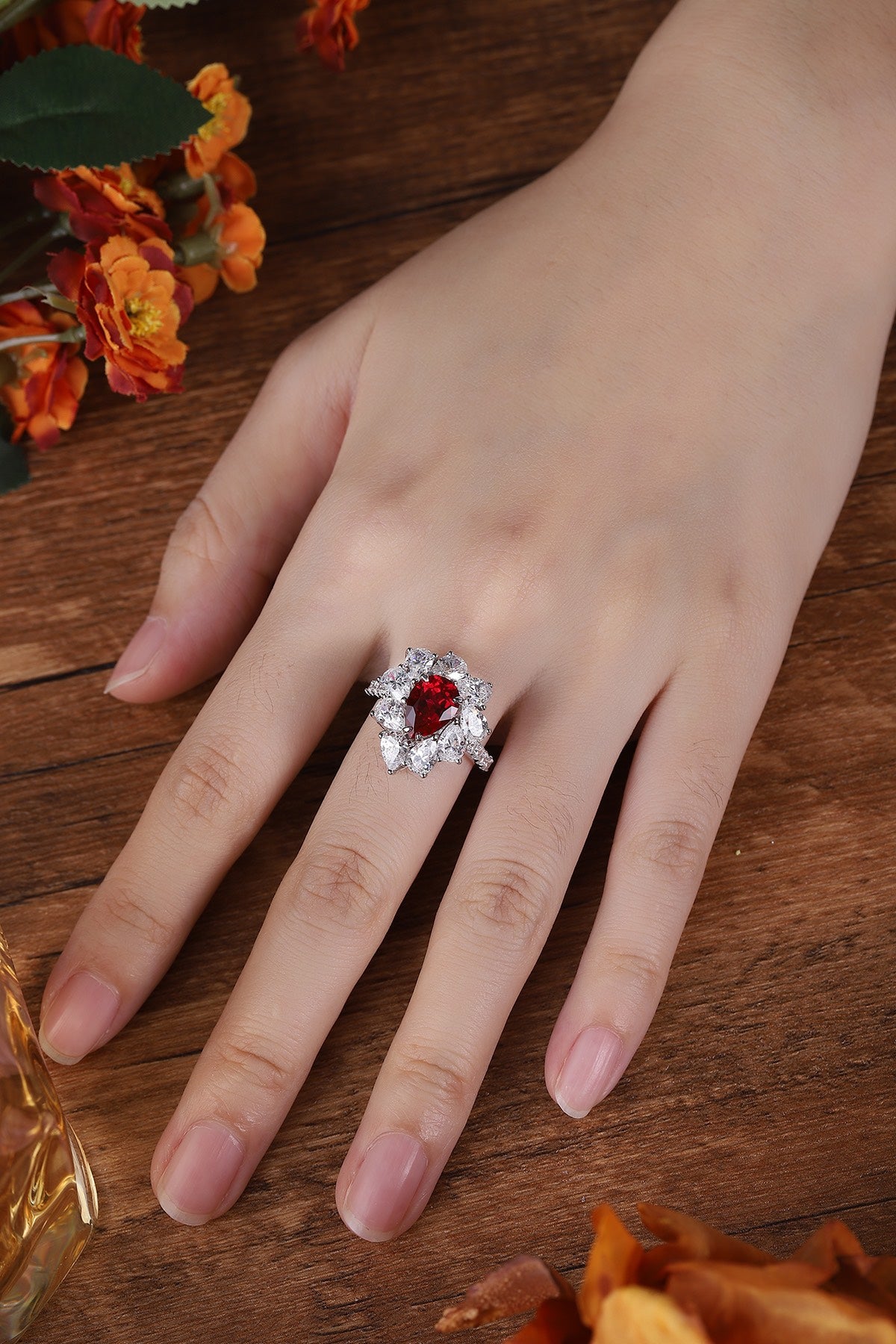 Sterling Silver Lab-Grown Ruby Ring A – JRURR1226Y