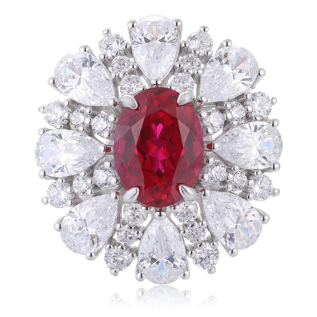 Sterling Silver Lab-Grown Ruby Ring A – JRURR195Y