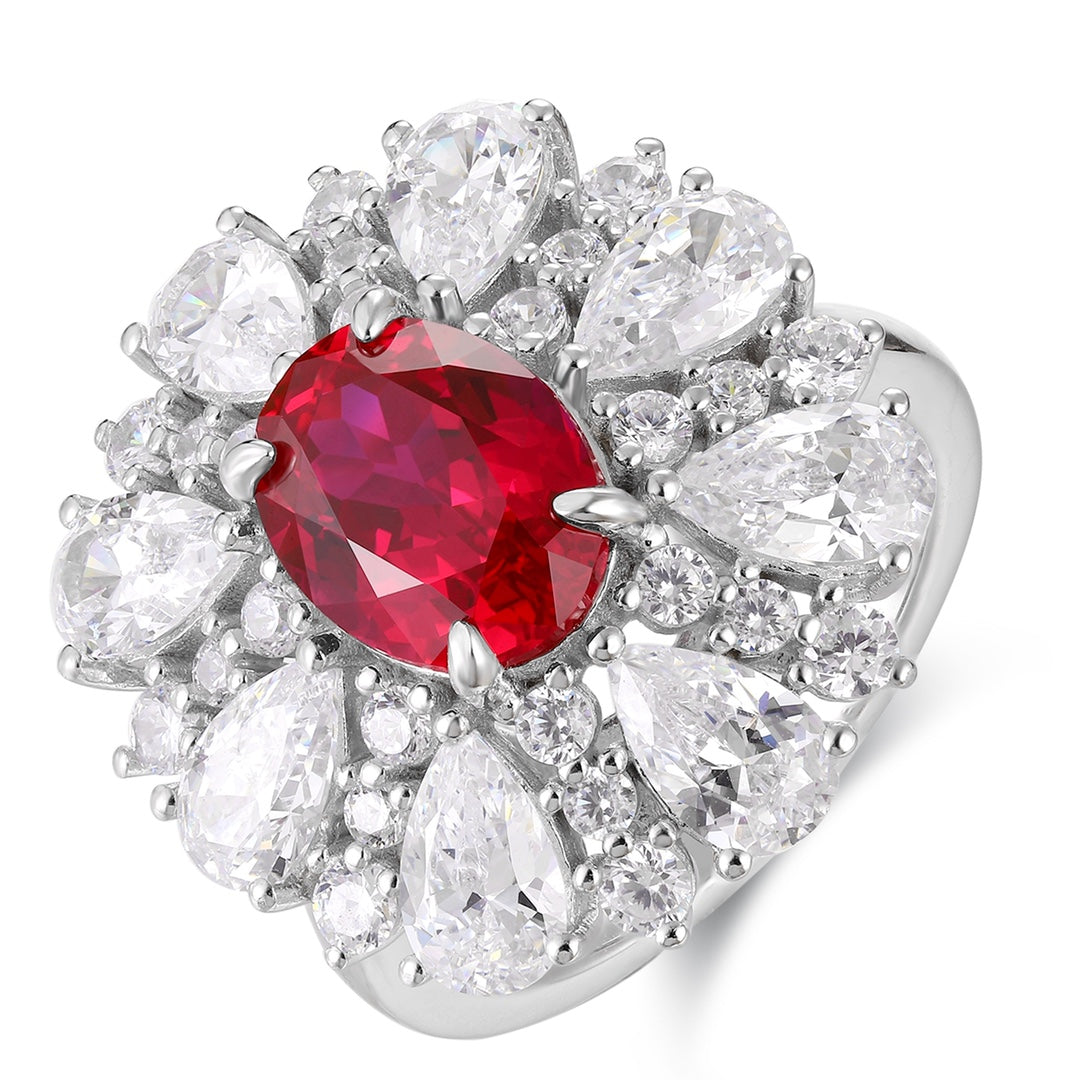 Sterling Silver Lab-Grown Ruby Ring A – JRURR195Y