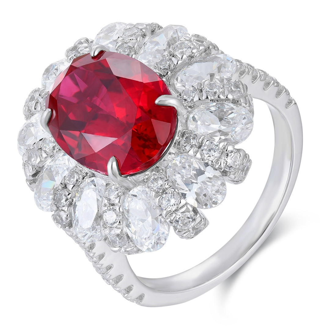 Sterling Silver Lab-Grown Ruby Ring A – JRURR191Y