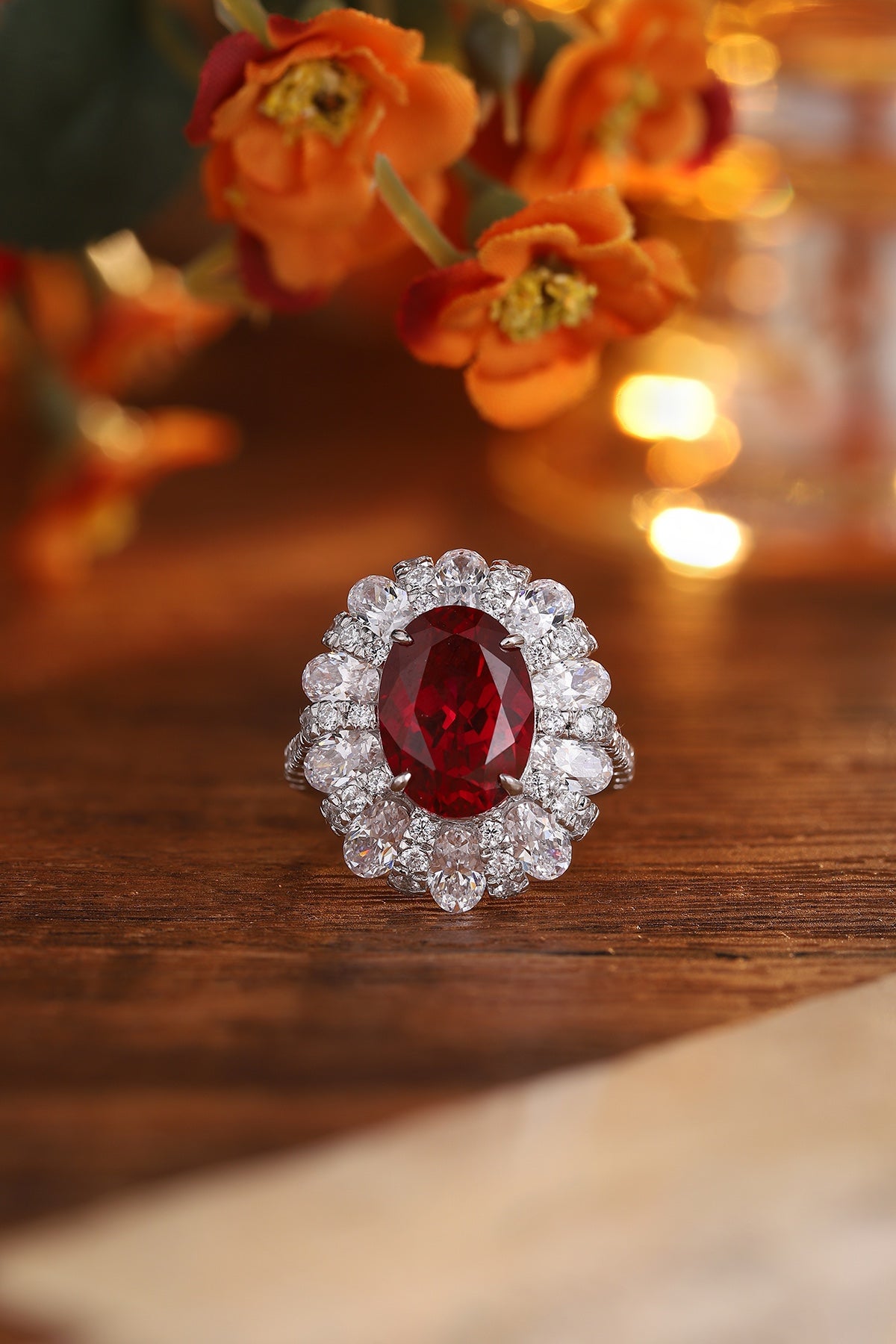 Sterling Silver Lab-Grown Ruby Ring A – JRURR191Y