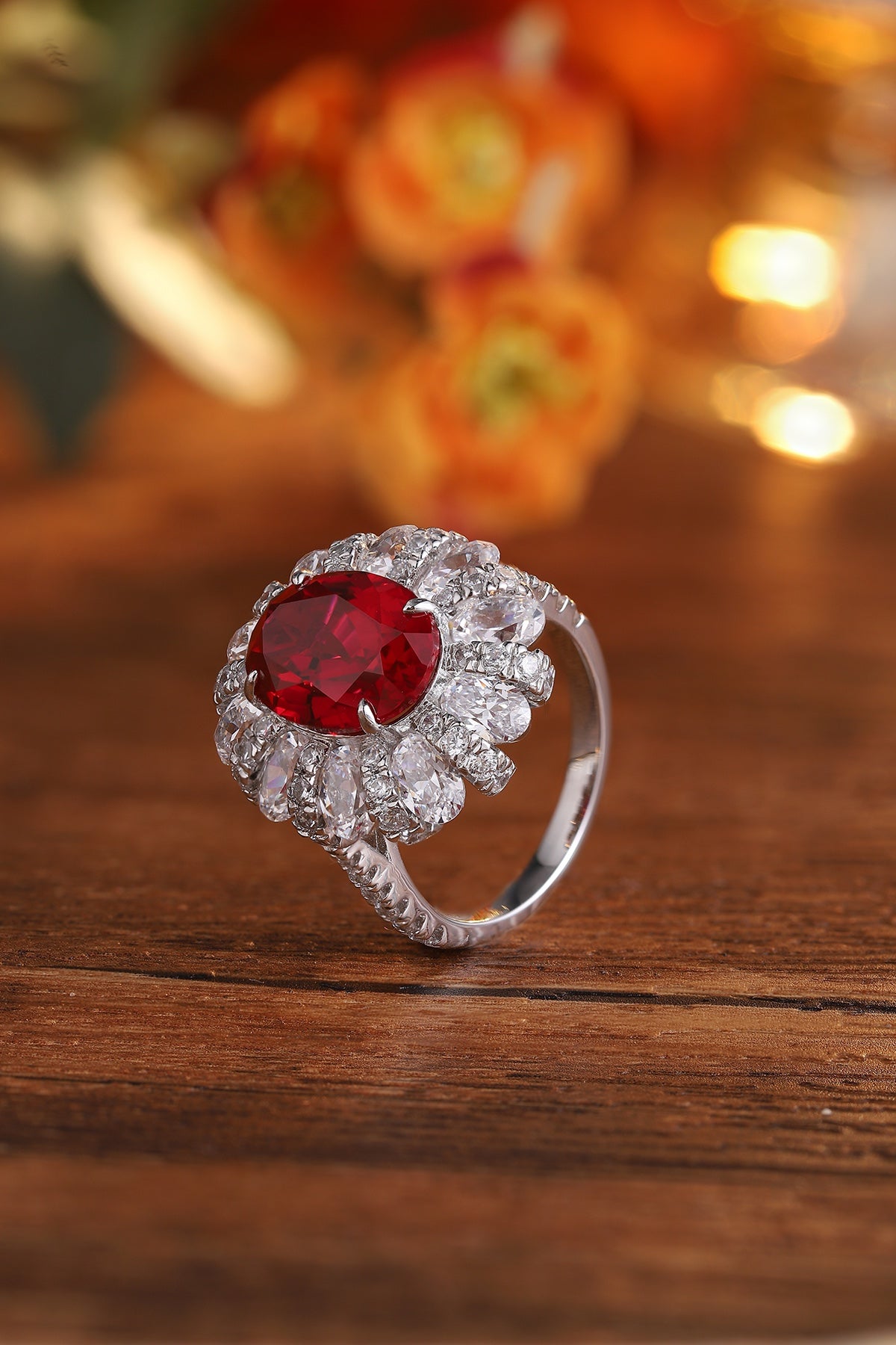 Sterling Silver Lab-Grown Ruby Ring A – JRURR191Y