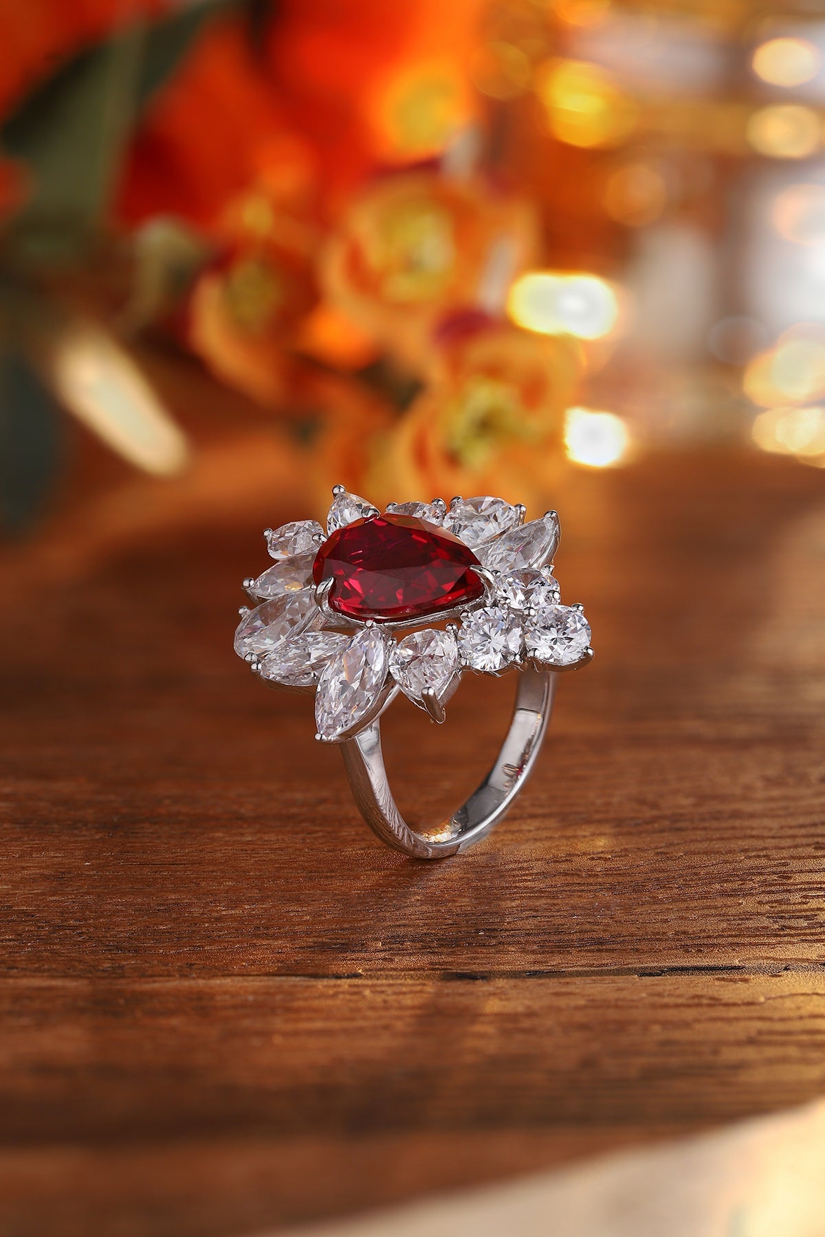 Sterling Silver Lab-Grown Ruby Ring W – JRURR140Y