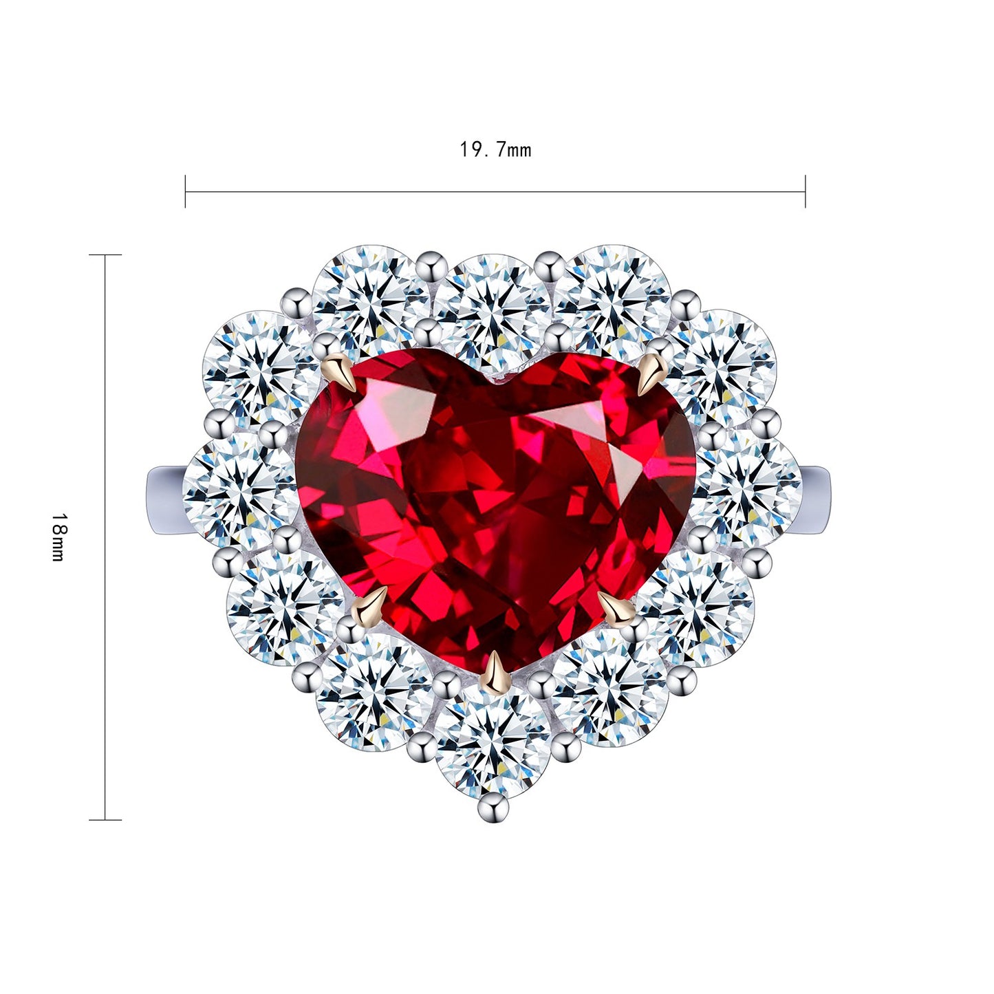 Sterling Silver Lab-Grown Ruby Ring A – JRURR141Y