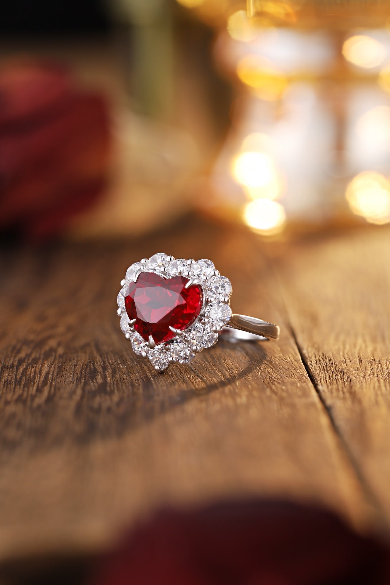 Sterling Silver Lab-Grown Ruby Ring A – JRURR141Y