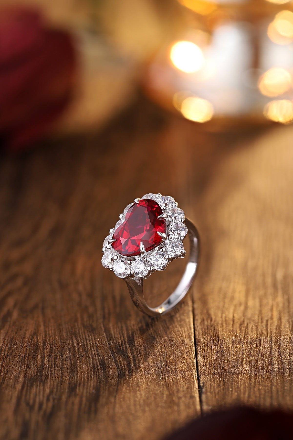 Sterling Silver Lab-Grown Ruby Ring A – JRURR141Y