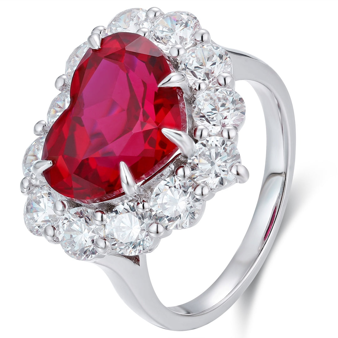 Sterling Silver Lab-Grown Ruby Ring A – JRURR141Y