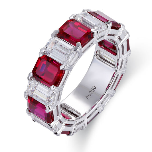 18K Gold Lab-Grown Ruby Ring A – 181093
