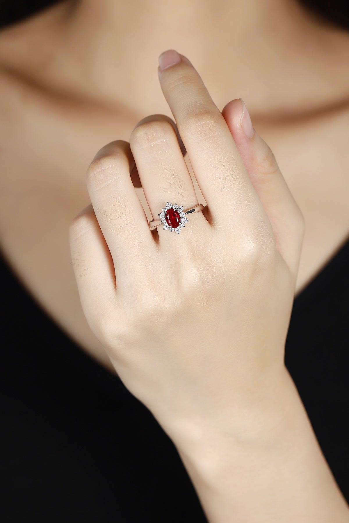 Sterling Silver Lab-Grown Ruby Ring A – JRURR214Y-B